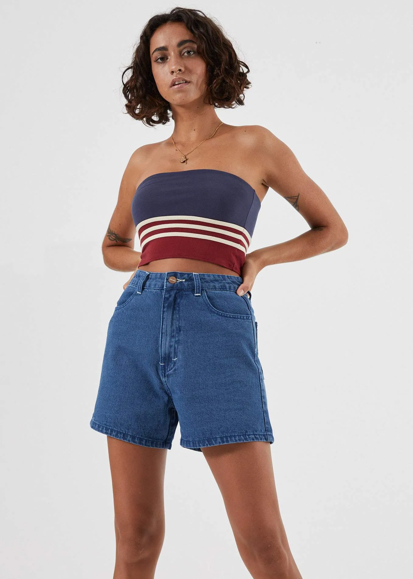 Afends Womens Seventy Threes - Denim Short