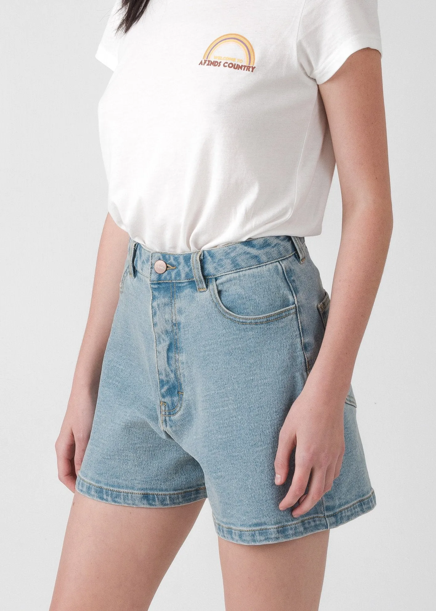 Afends Womens Seventy Threes - Denim Short