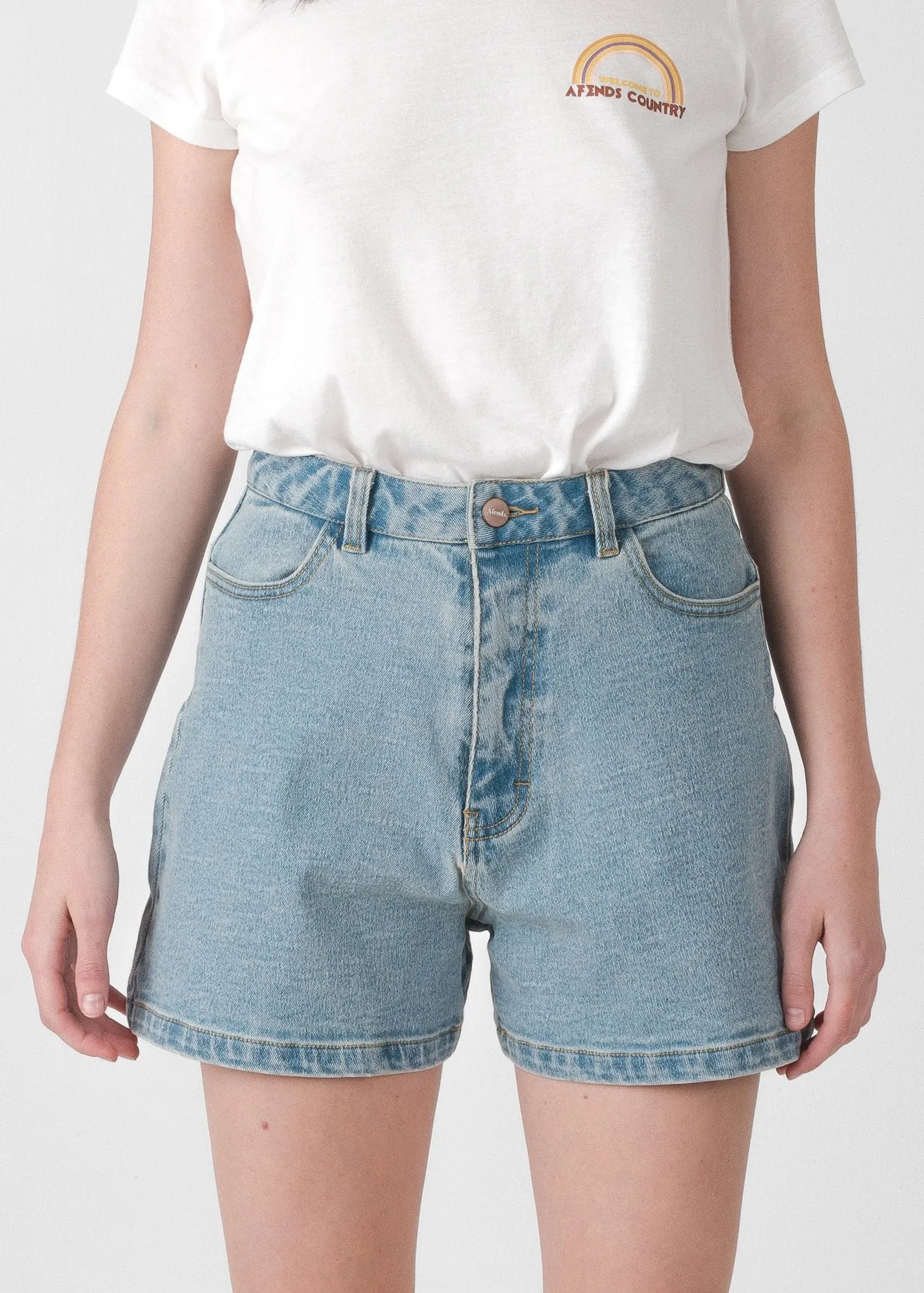 Afends Womens Seventy Threes - Denim Short