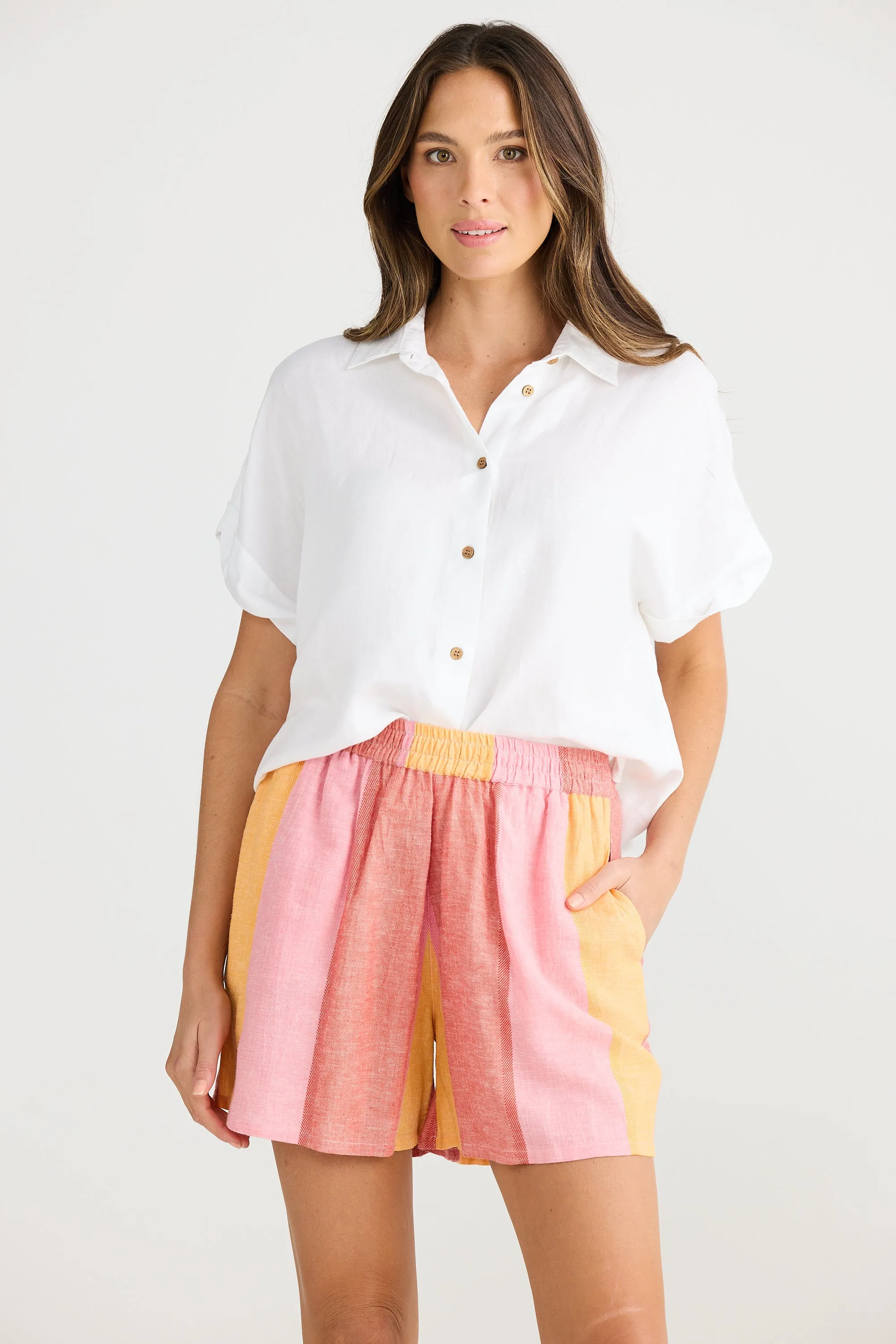 Capri Shorts in Lisbon Stripe