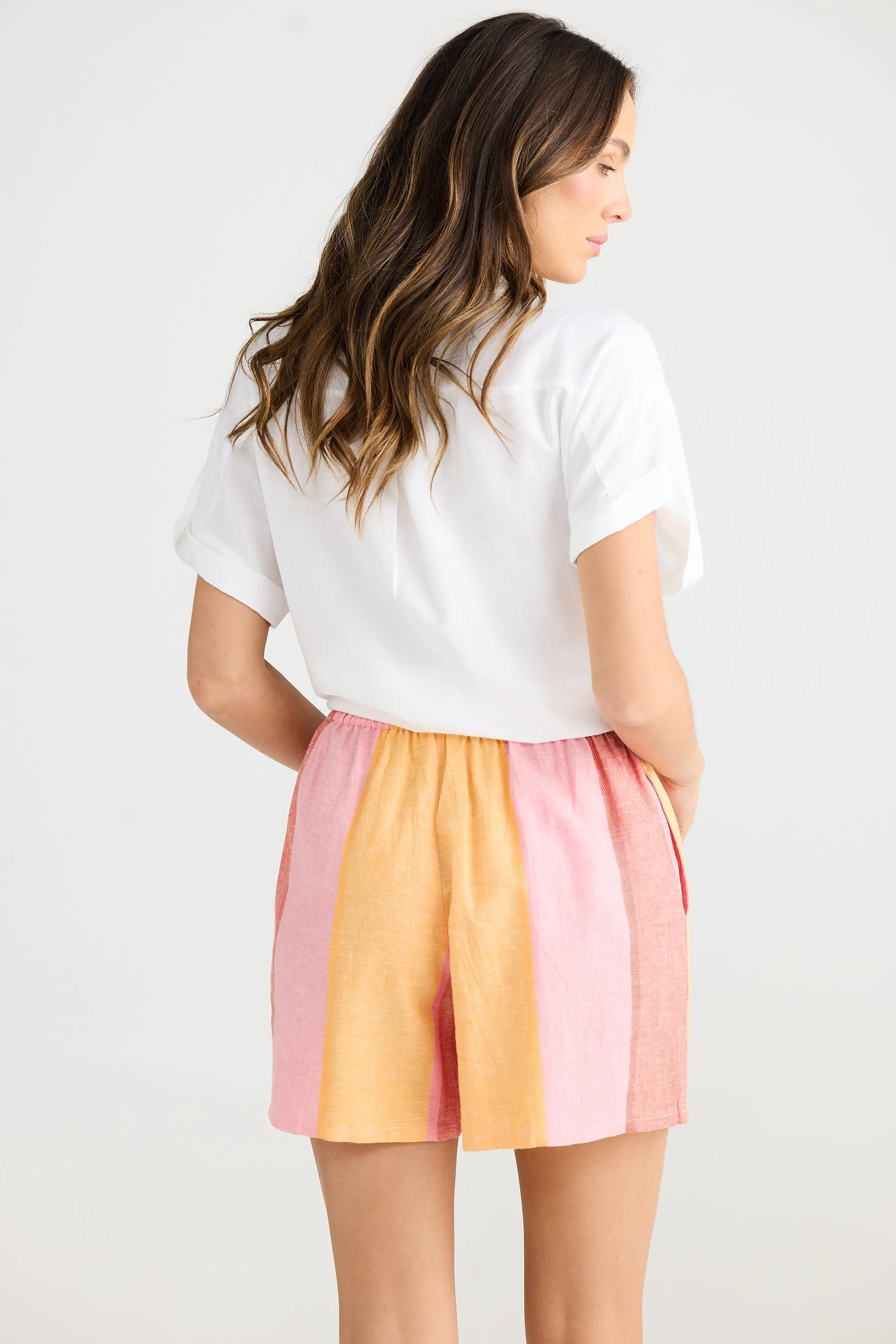 Capri Shorts in Lisbon Stripe