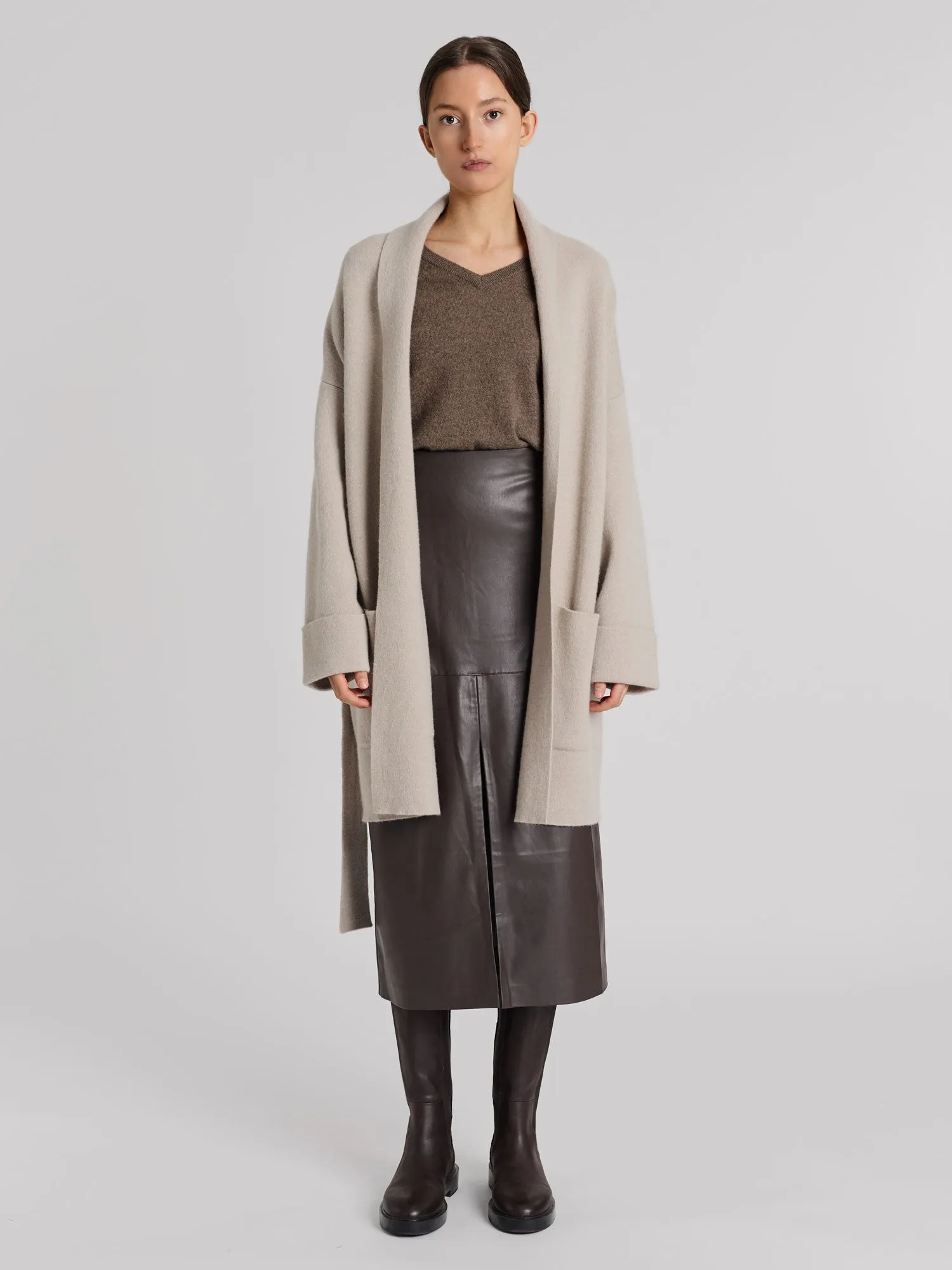 Cashmere sweater "Erle" - Dark Toast