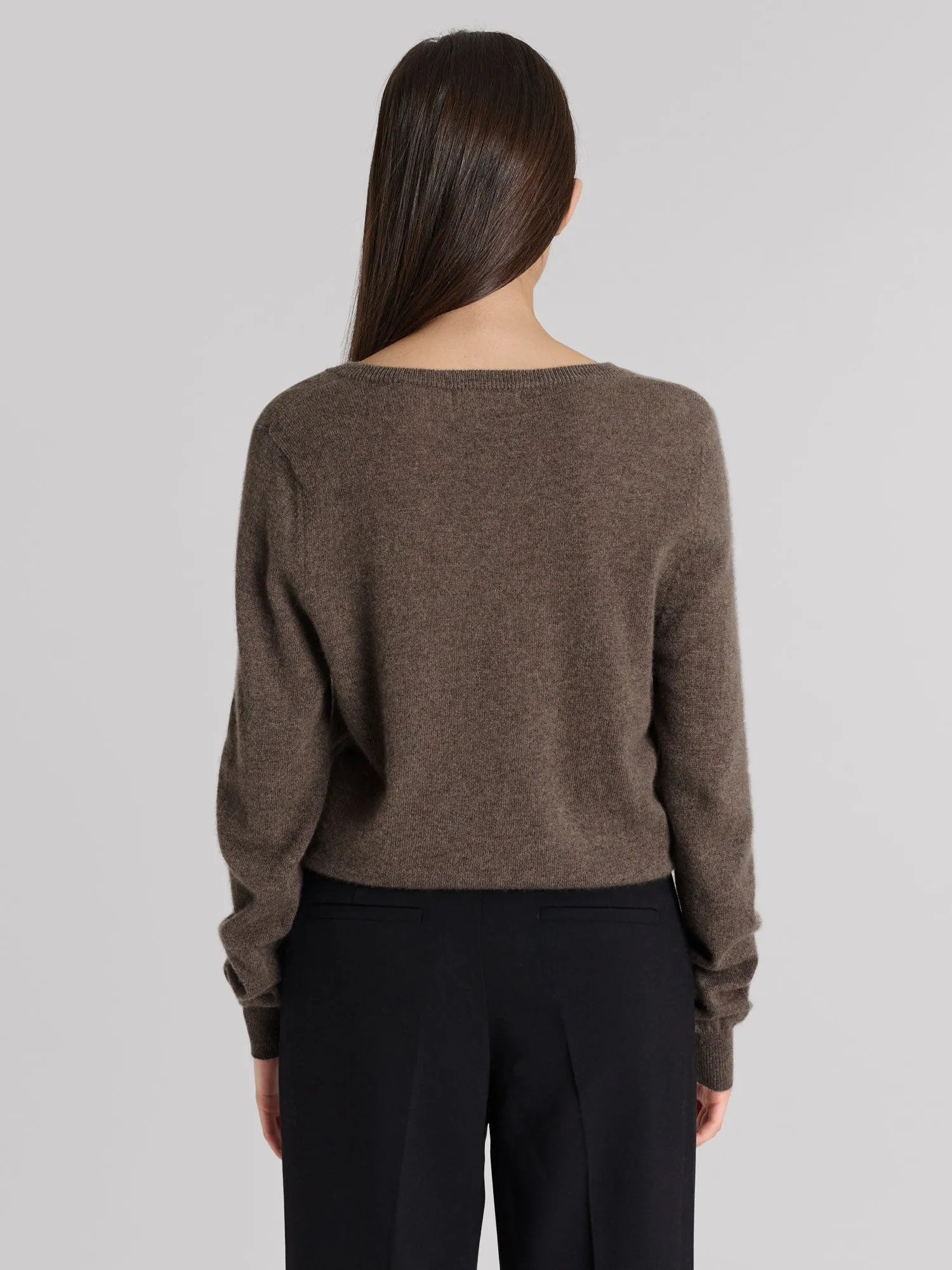 Cashmere sweater "Erle" - Dark Toast