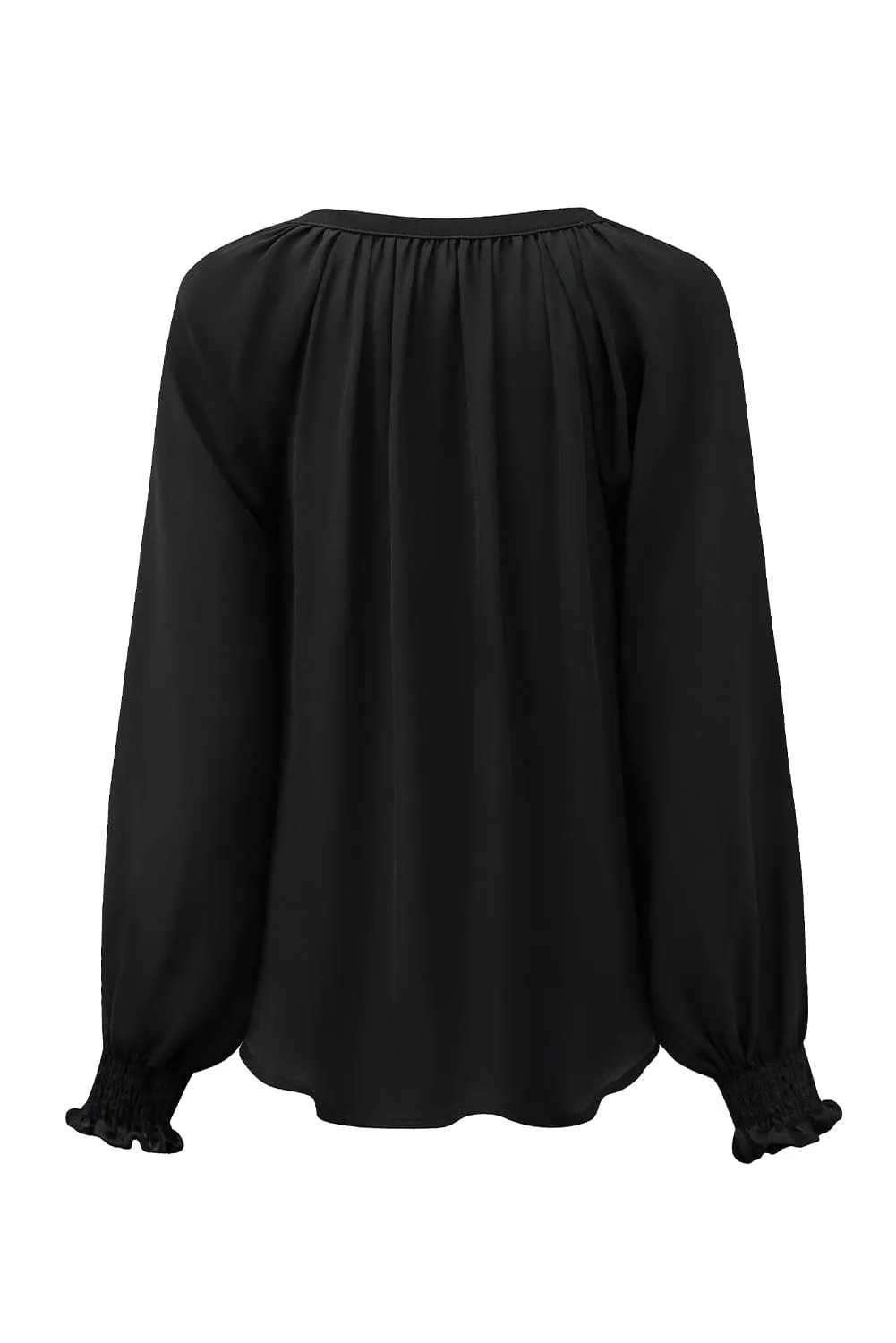 Casual Long Sleeve Ruffle Top