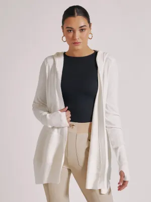 Cropped Portola Cardigan - White