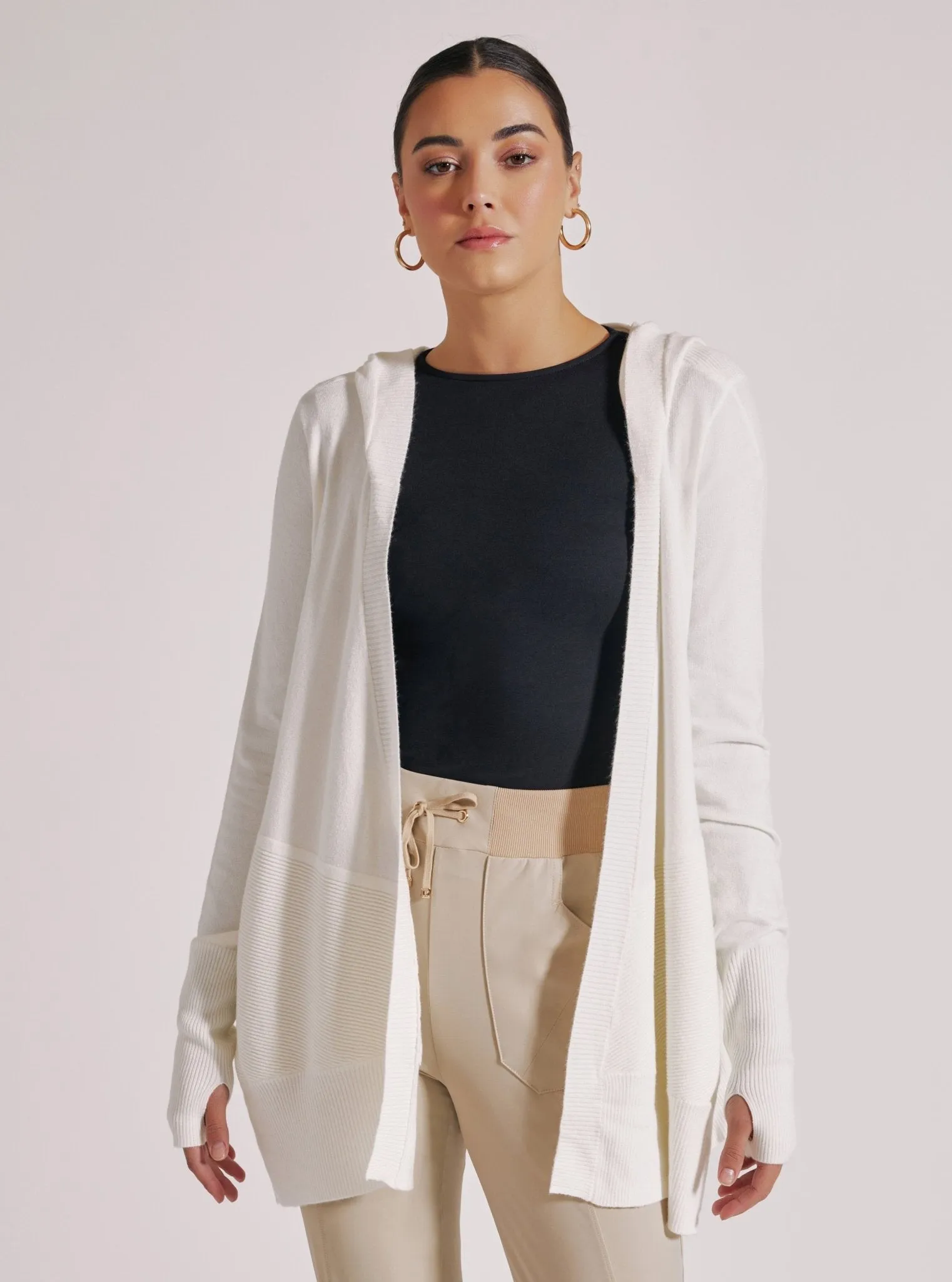 Cropped Portola Cardigan - White