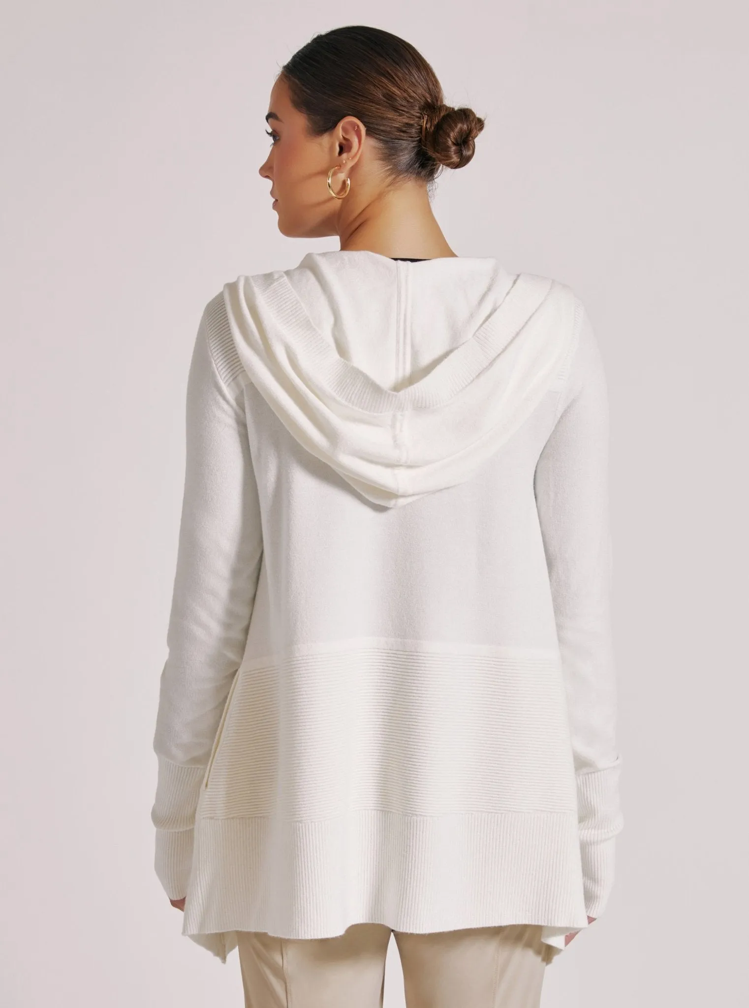 Cropped Portola Cardigan - White