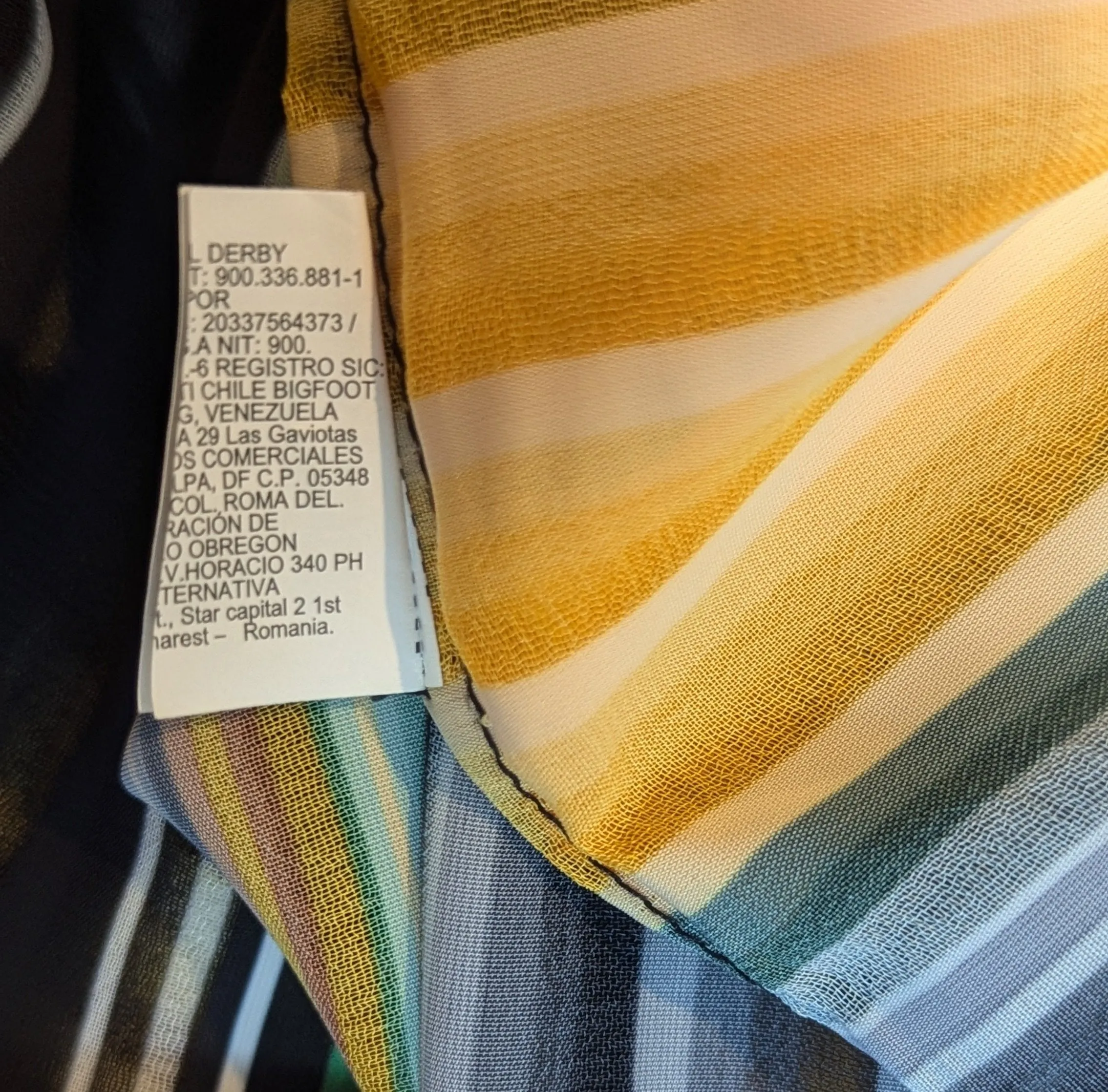 Desigual Colourful Striped Floral Sheer Long Sleeve Top