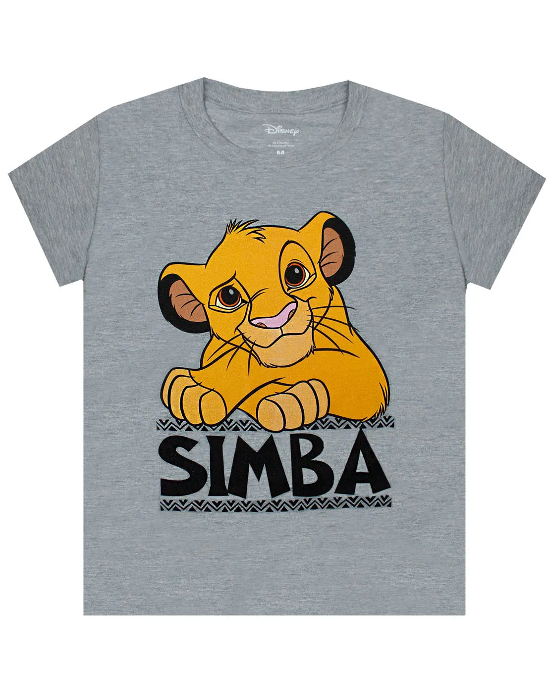 Disney Lion King Simba Boy's Grey Short Sleeve Casual T-Shirt
