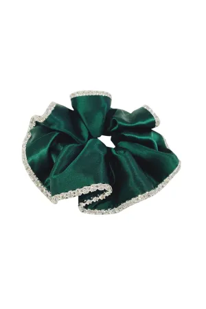 Emerald Green Silk Scrunchie