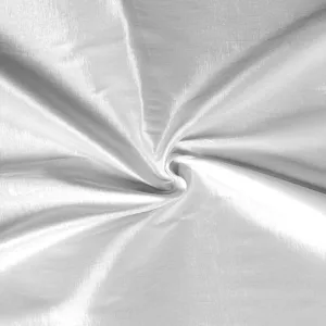FabricLA Polyester Taffeta 100% Solid Fabric | White