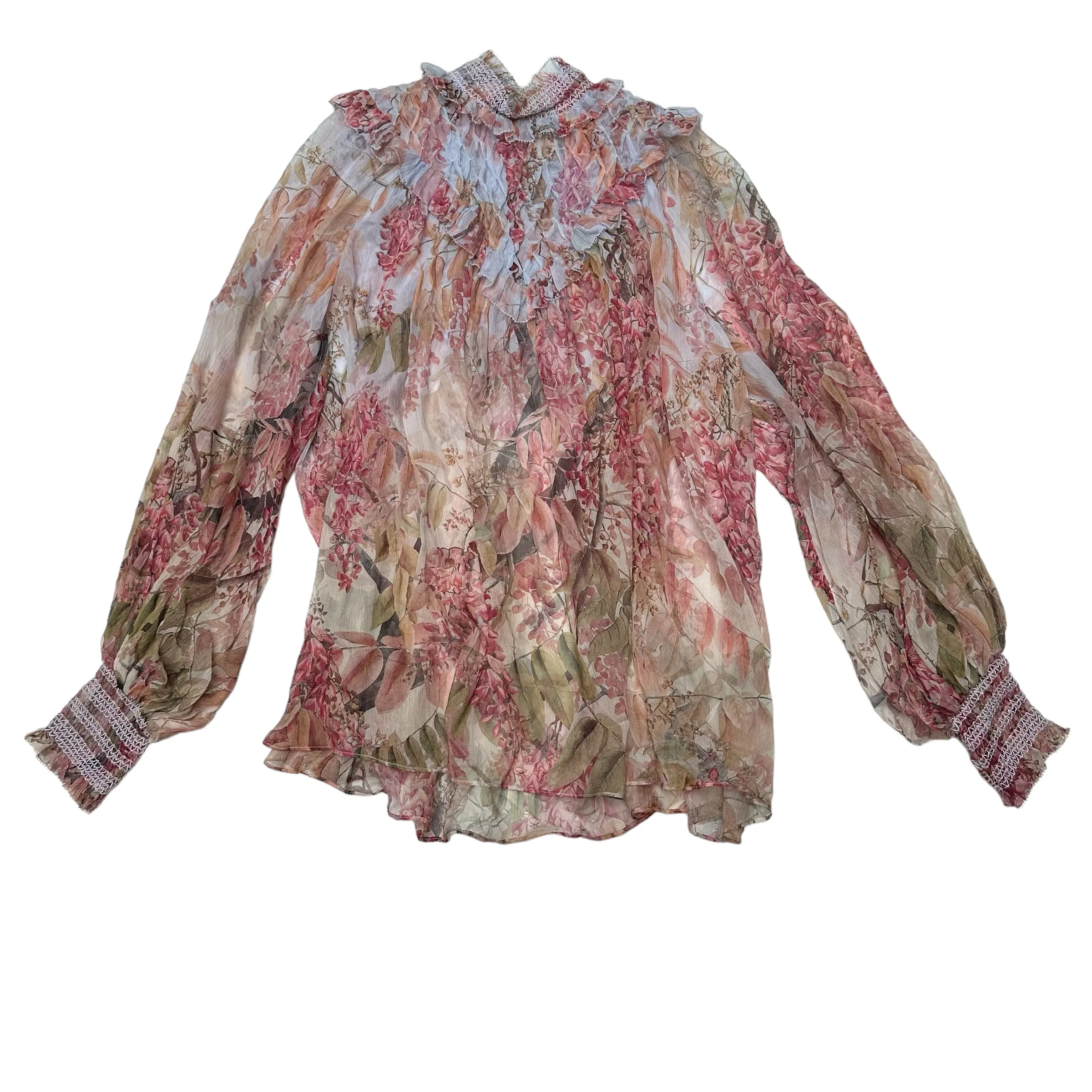 Floral Silk Blouse - S/M
