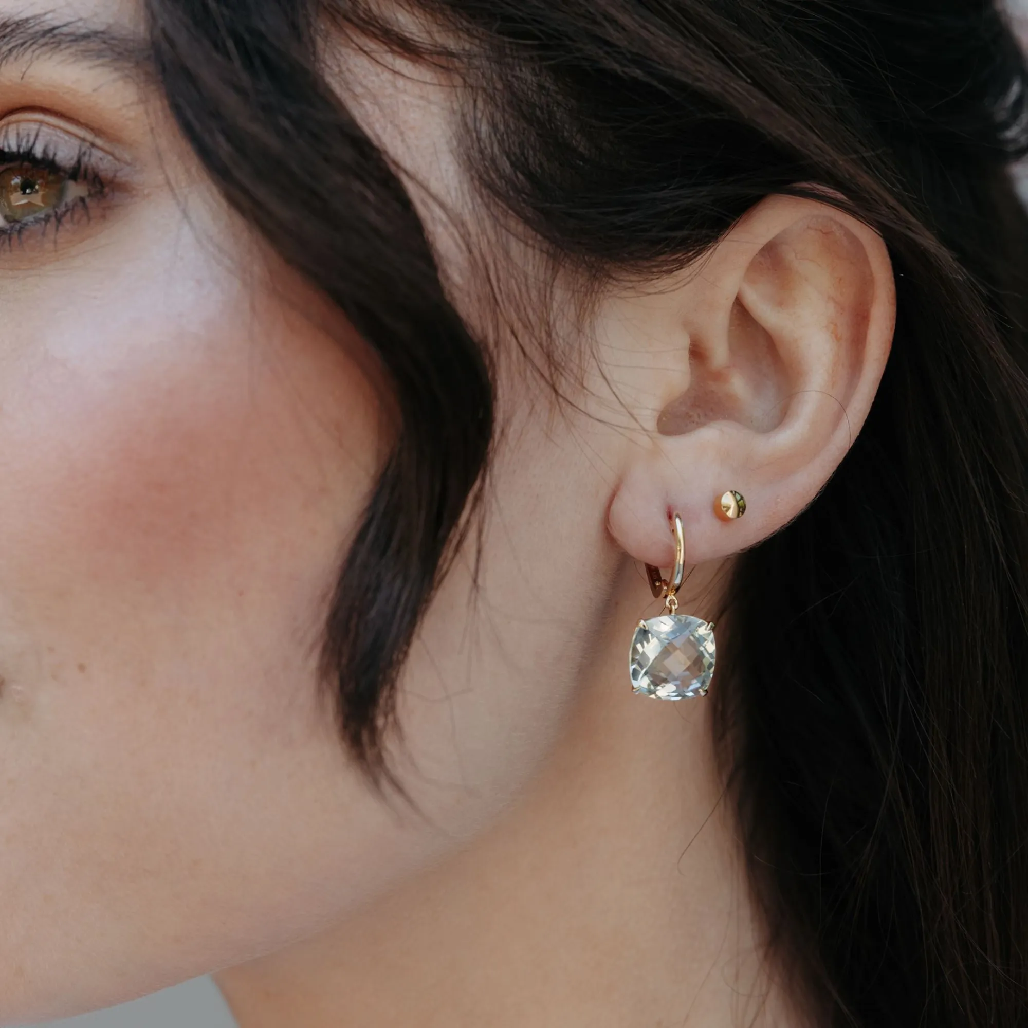 Green Amethyst Briolette Collection Earrings