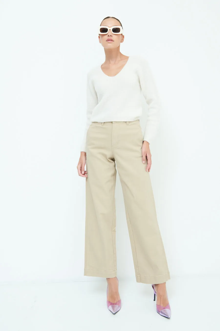 High-waisted wide-leg pants wholesale
