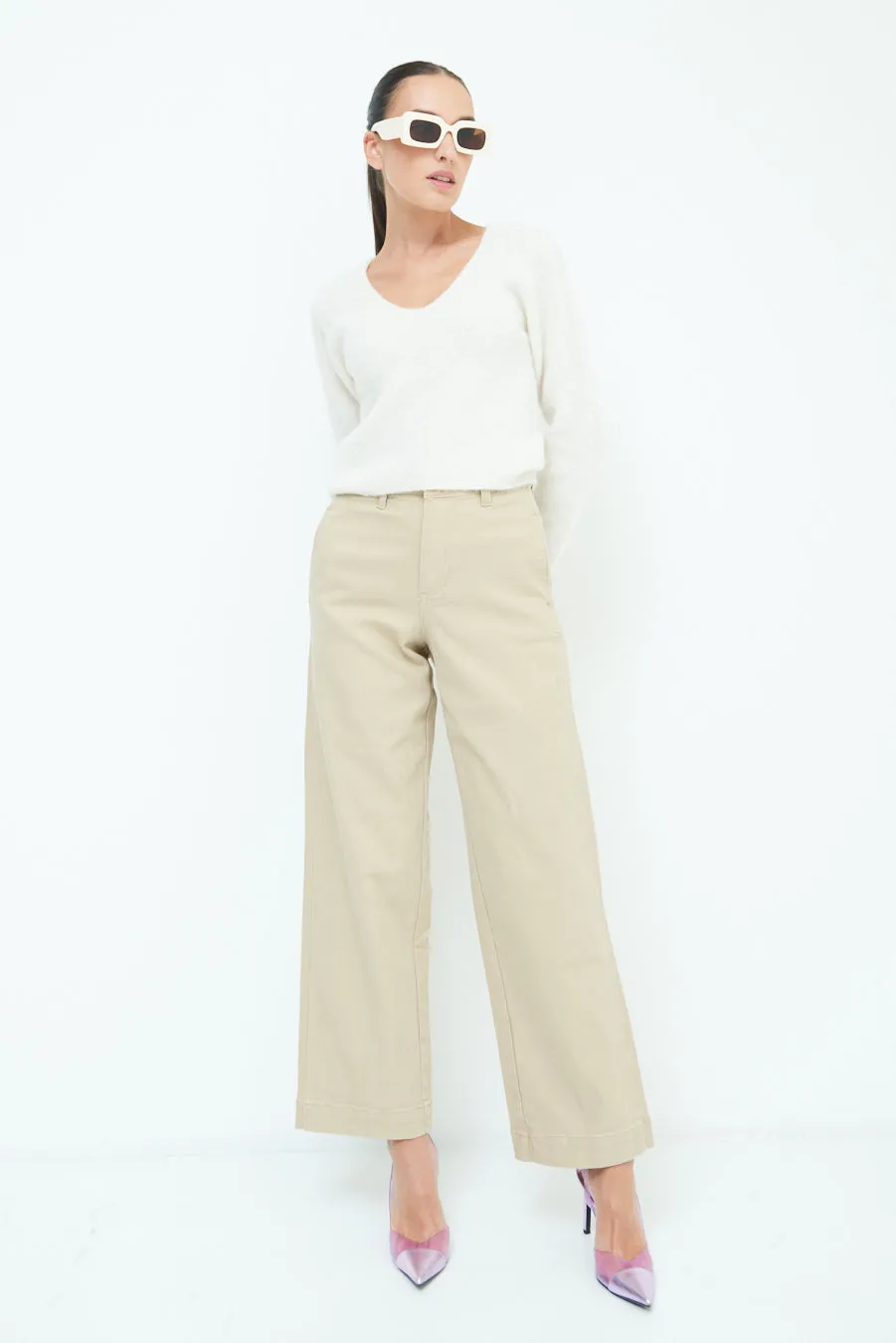 High-waisted wide-leg pants wholesale