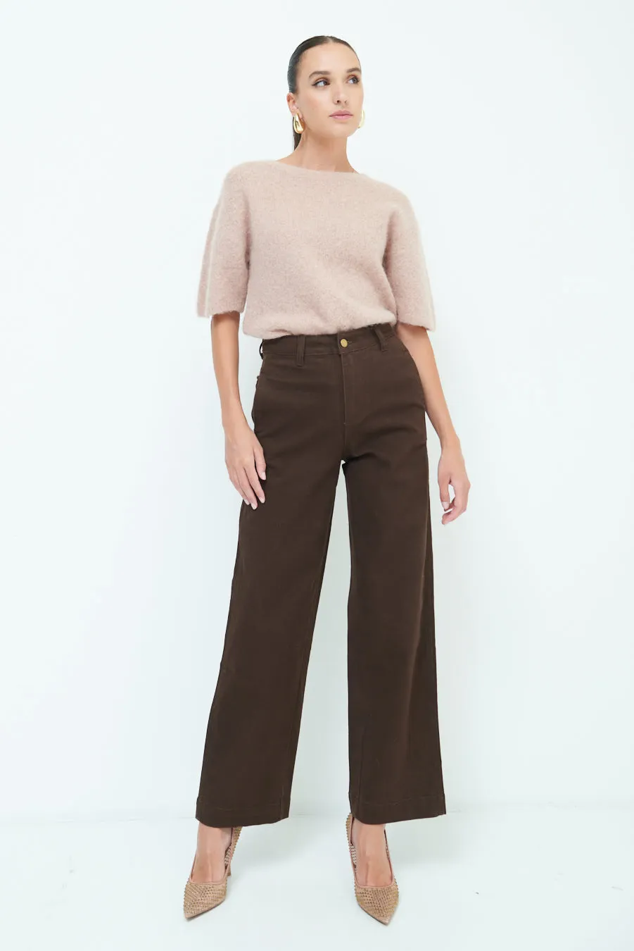 High-waisted wide-leg pants wholesale
