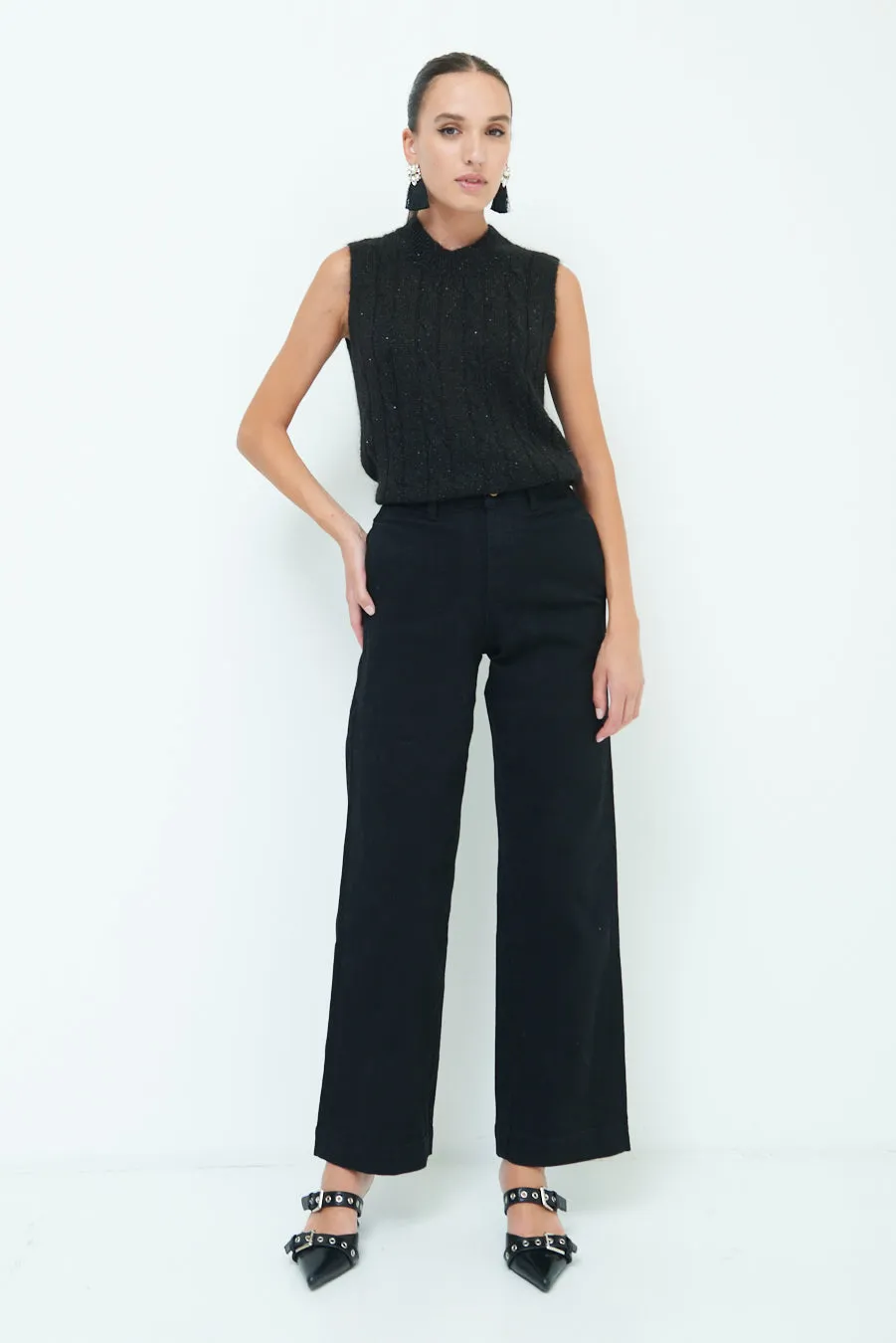 High-waisted wide-leg pants wholesale