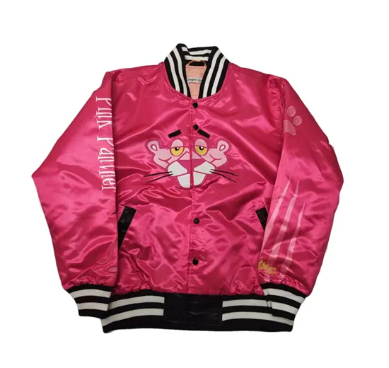 HOPO PINKA PANTHER CARTOON PRINT CASUAL BOMBER JACKET