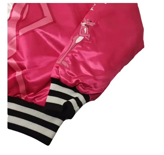 HOPO PINKA PANTHER CARTOON PRINT CASUAL BOMBER JACKET