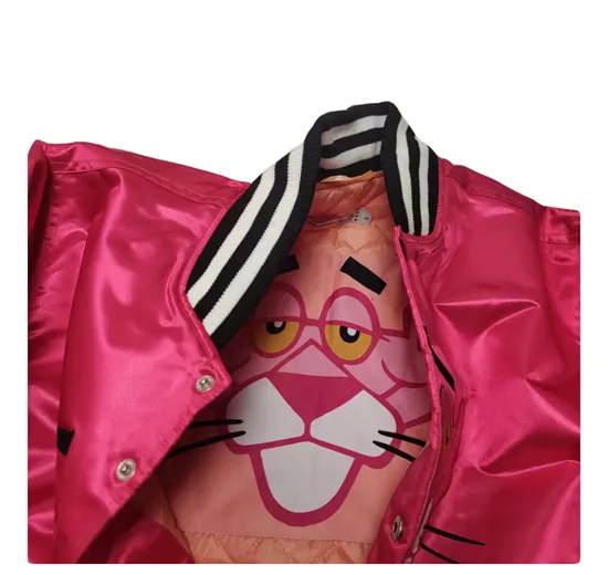 HOPO PINKA PANTHER CARTOON PRINT CASUAL BOMBER JACKET
