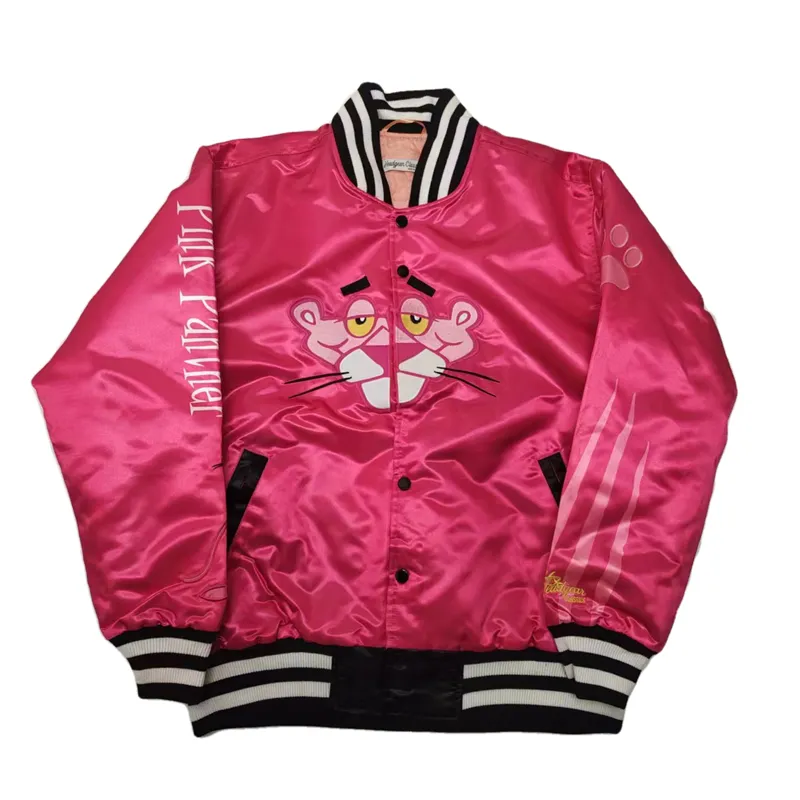 HOPO PINKA PANTHER CARTOON PRINT CASUAL BOMBER JACKET