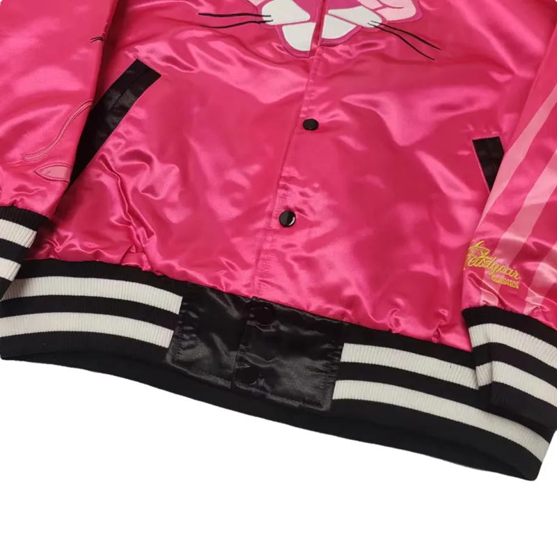 HOPO PINKA PANTHER CARTOON PRINT CASUAL BOMBER JACKET