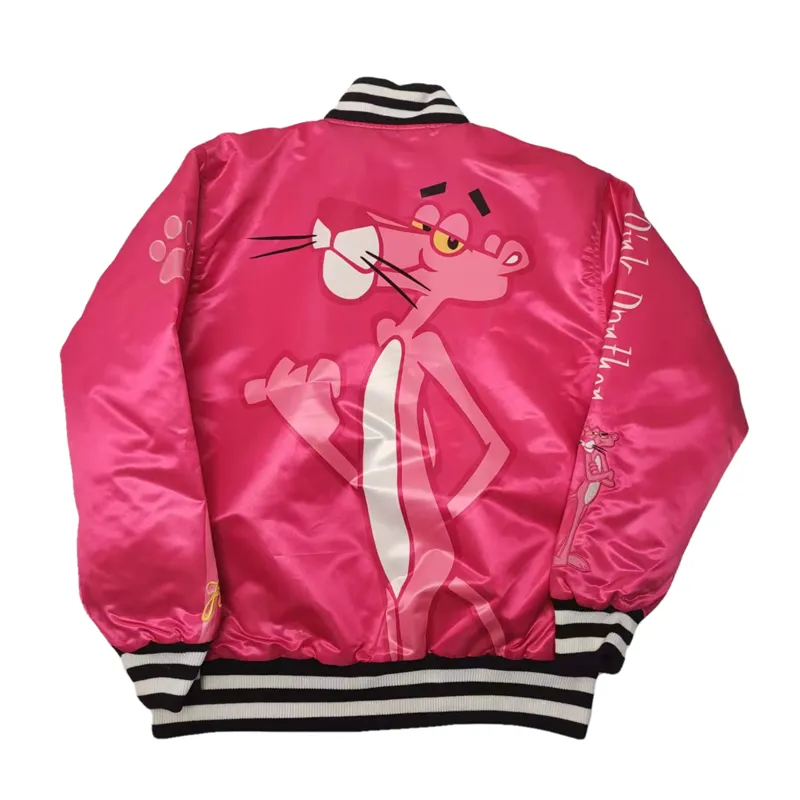 HOPO PINKA PANTHER CARTOON PRINT CASUAL BOMBER JACKET