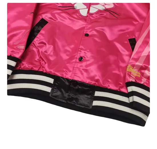 HOPO PINKA PANTHER CARTOON PRINT CASUAL BOMBER JACKET