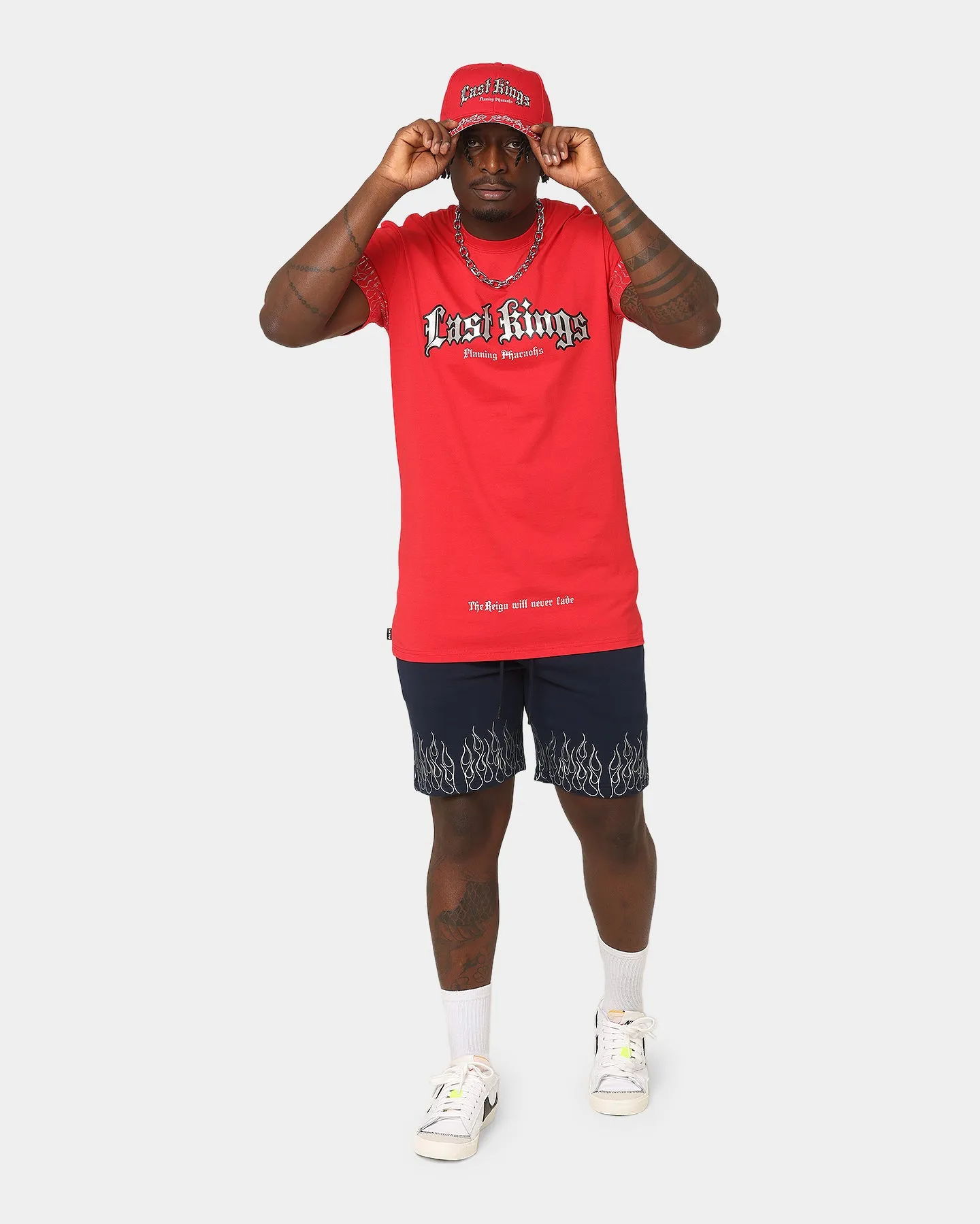 Last Kings Flaming Pharaohs Short Sleeve T-Shirt Red