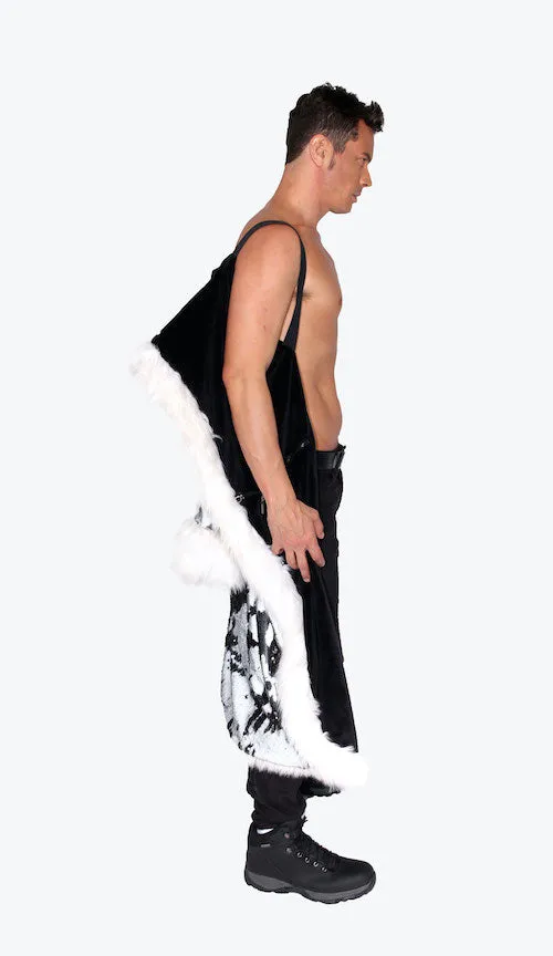 Men's Sequin King Coat in "Black/ White"