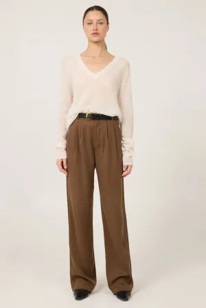 One Grey Day Addison Vneck Cashmere Pullover | Ivory