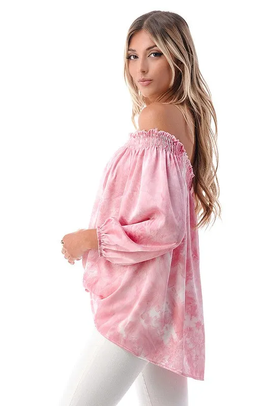 Pretty in Pink Off The Shoulder Blouse Made in USA