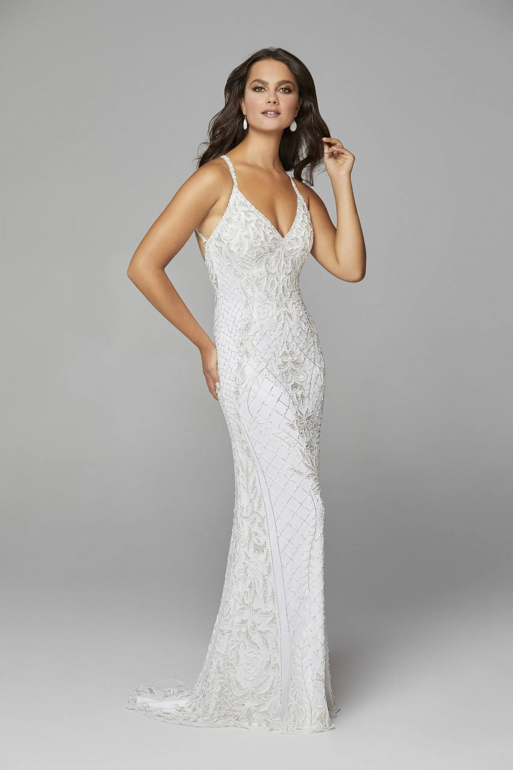 Primavera Couture 3428 Size 22 Yellow Embellished beaded v neckline prom dress Evening Gown
