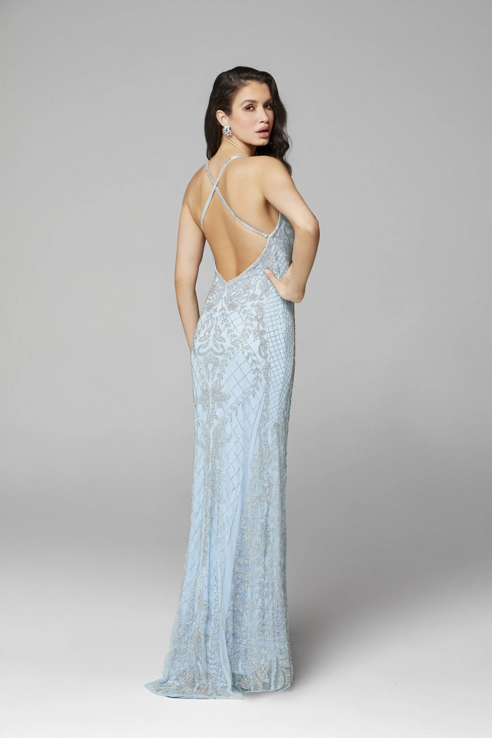 Primavera Couture 3428 Size 22 Yellow Embellished beaded v neckline prom dress Evening Gown