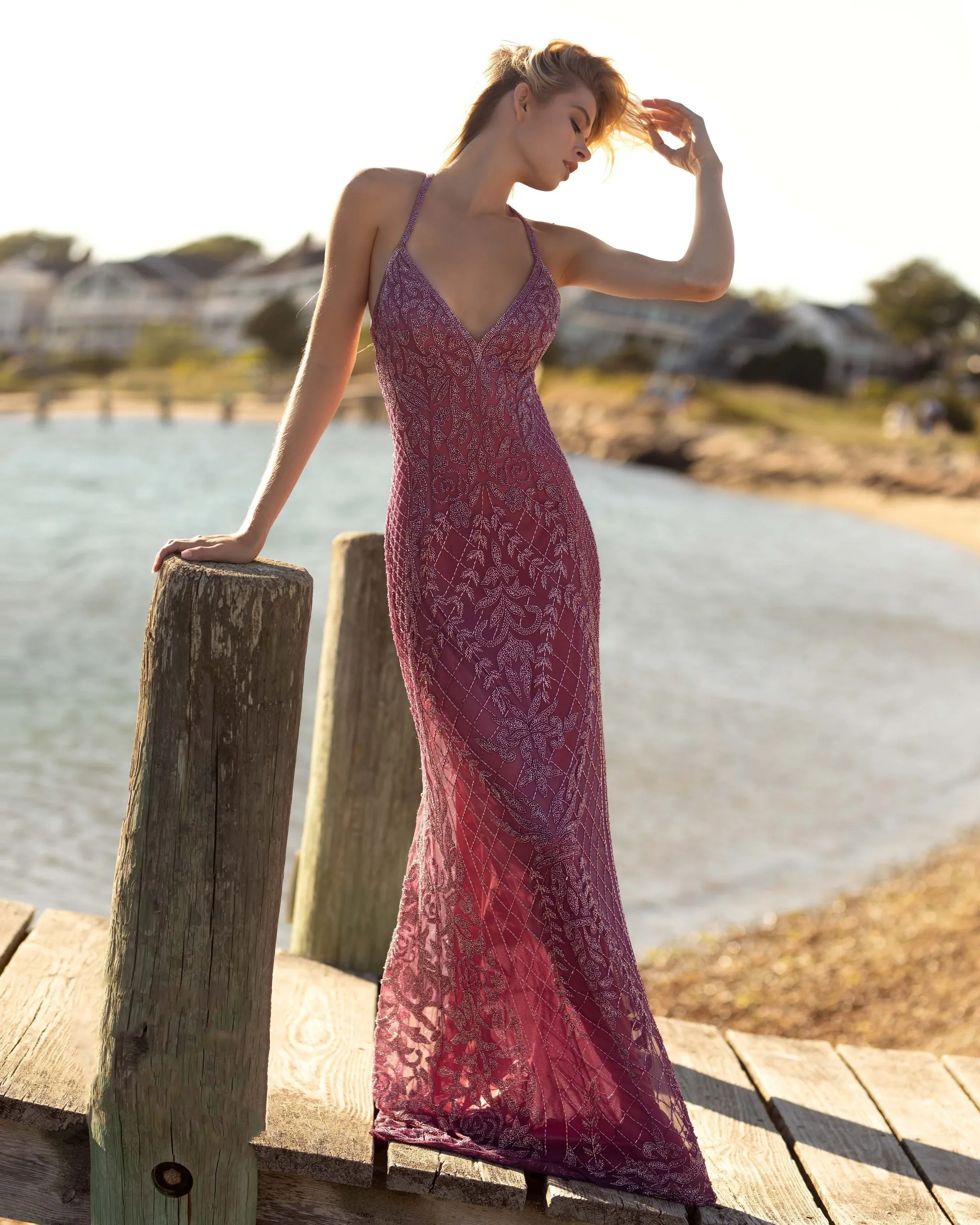 Primavera Couture 3428 Size 22 Yellow Embellished beaded v neckline prom dress Evening Gown
