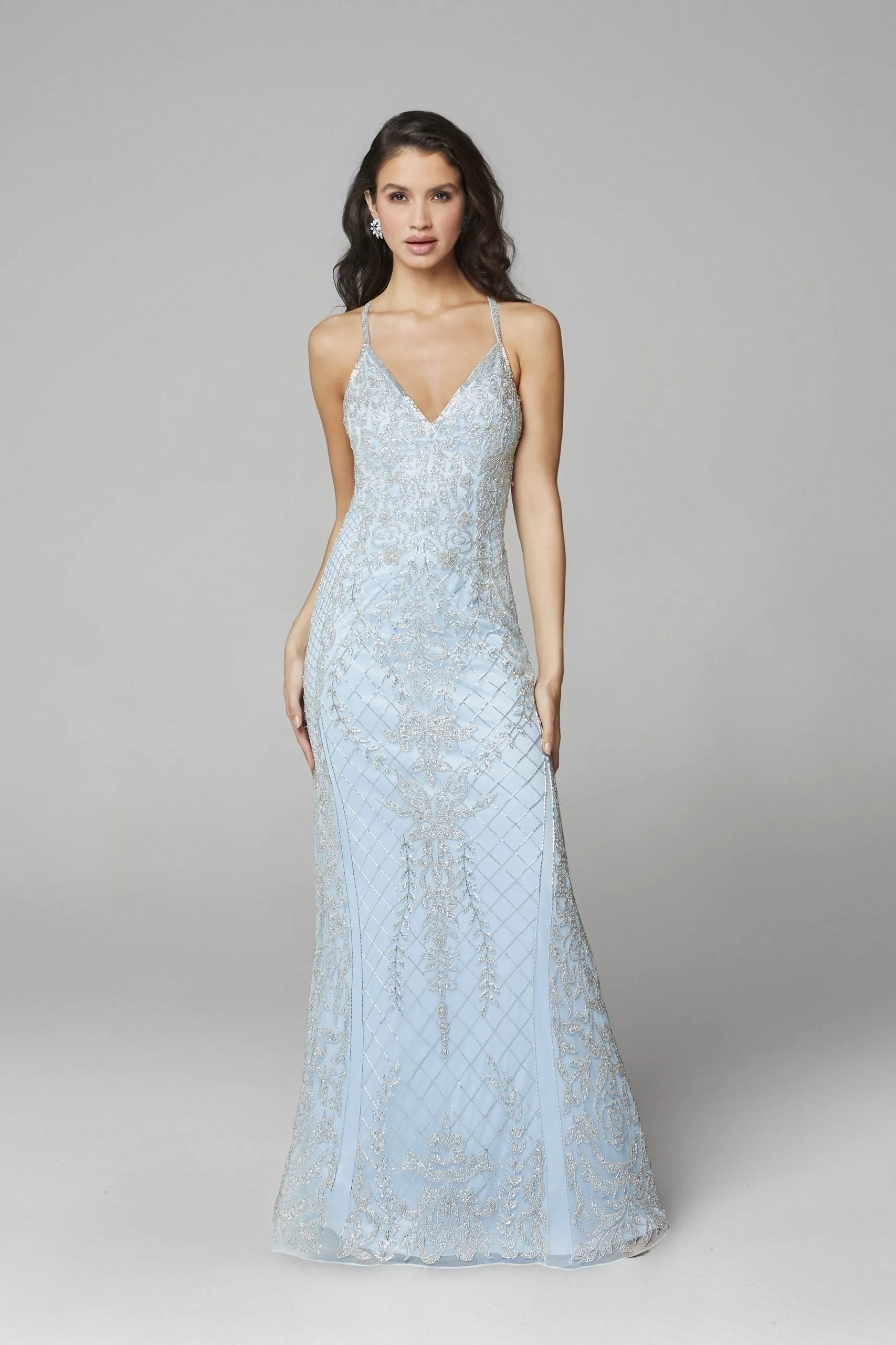 Primavera Couture 3428 Size 22 Yellow Embellished beaded v neckline prom dress Evening Gown