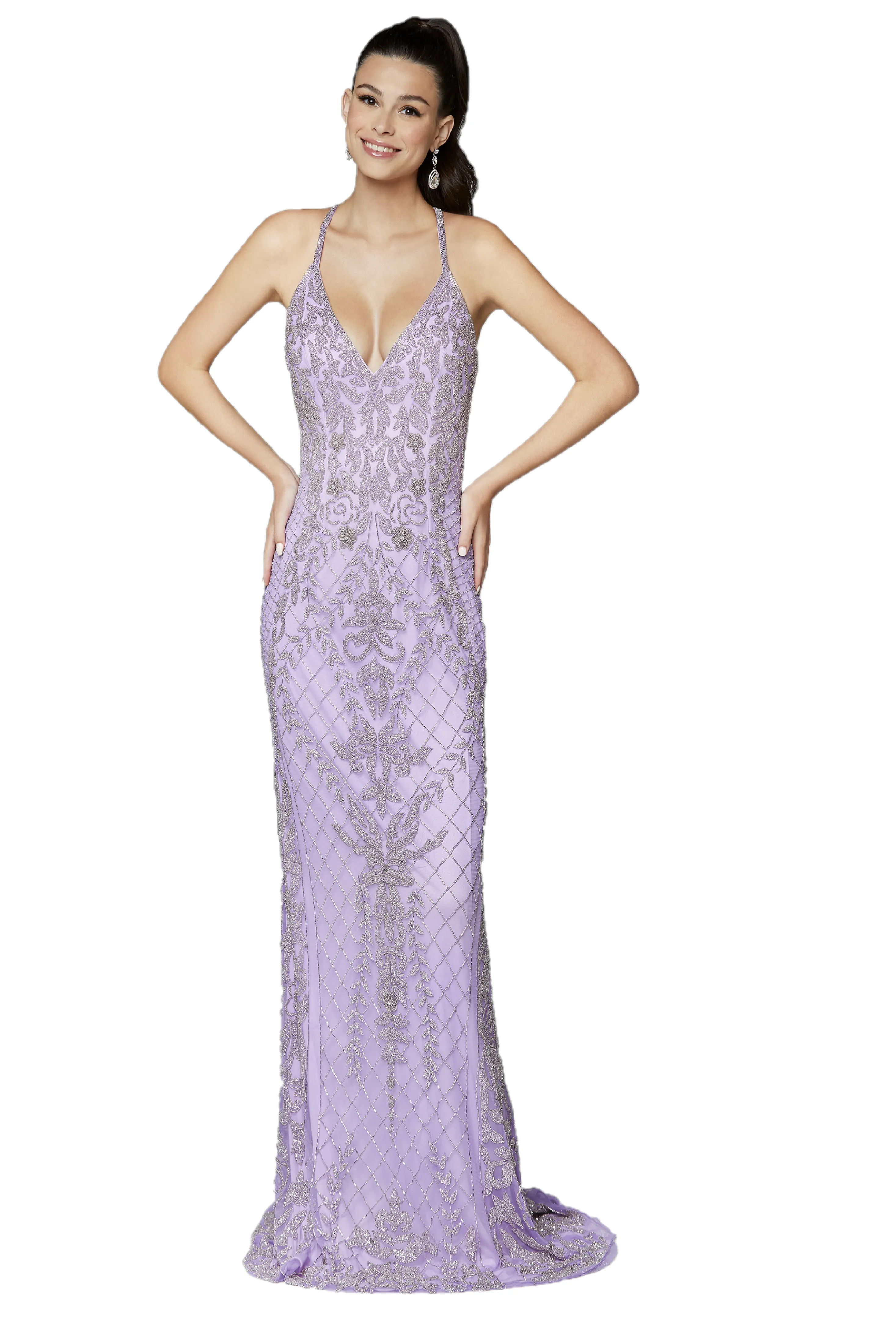 Primavera Couture 3428 Size 22 Yellow Embellished beaded v neckline prom dress Evening Gown