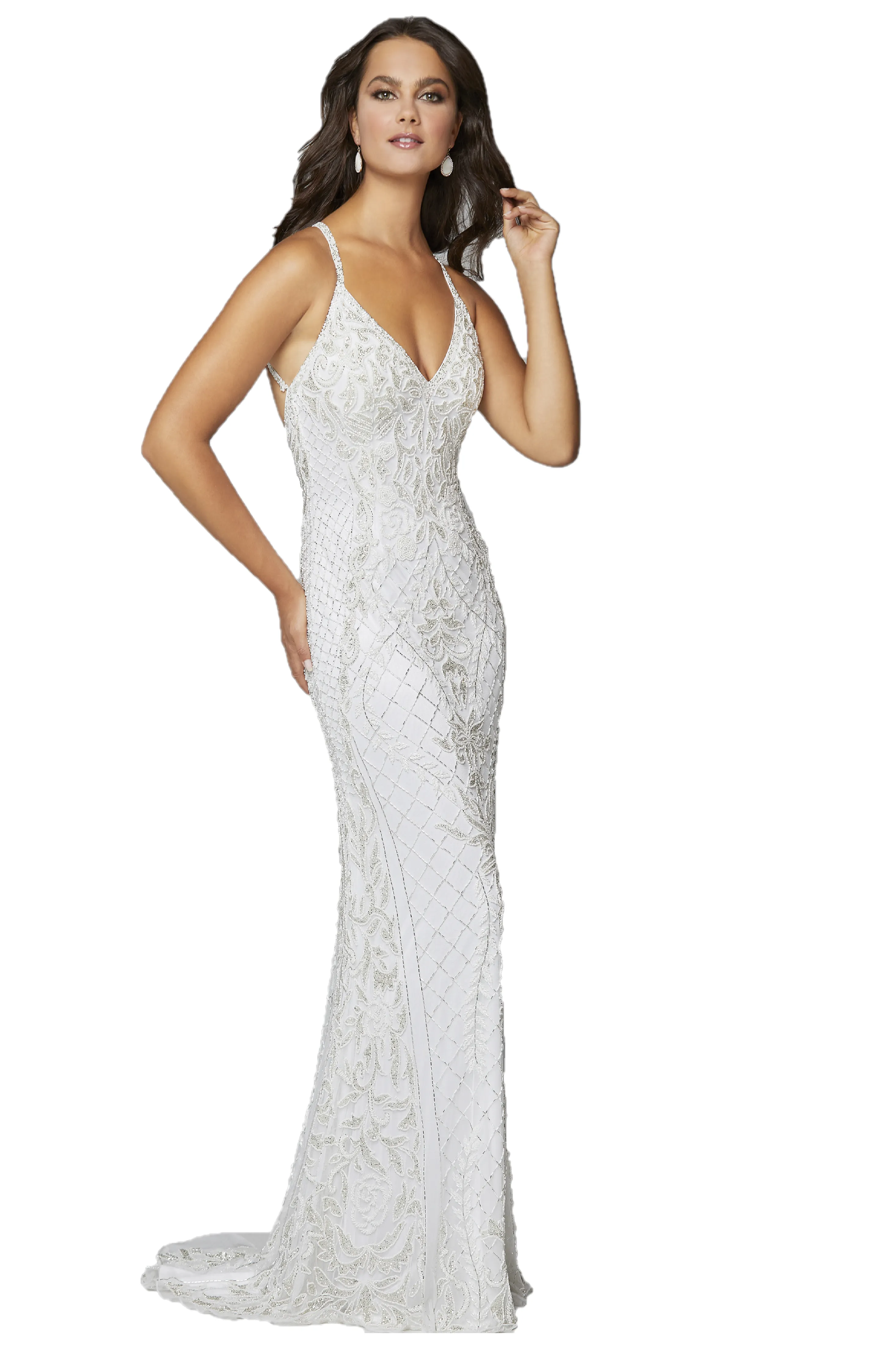 Primavera Couture 3428 Size 22 Yellow Embellished beaded v neckline prom dress Evening Gown