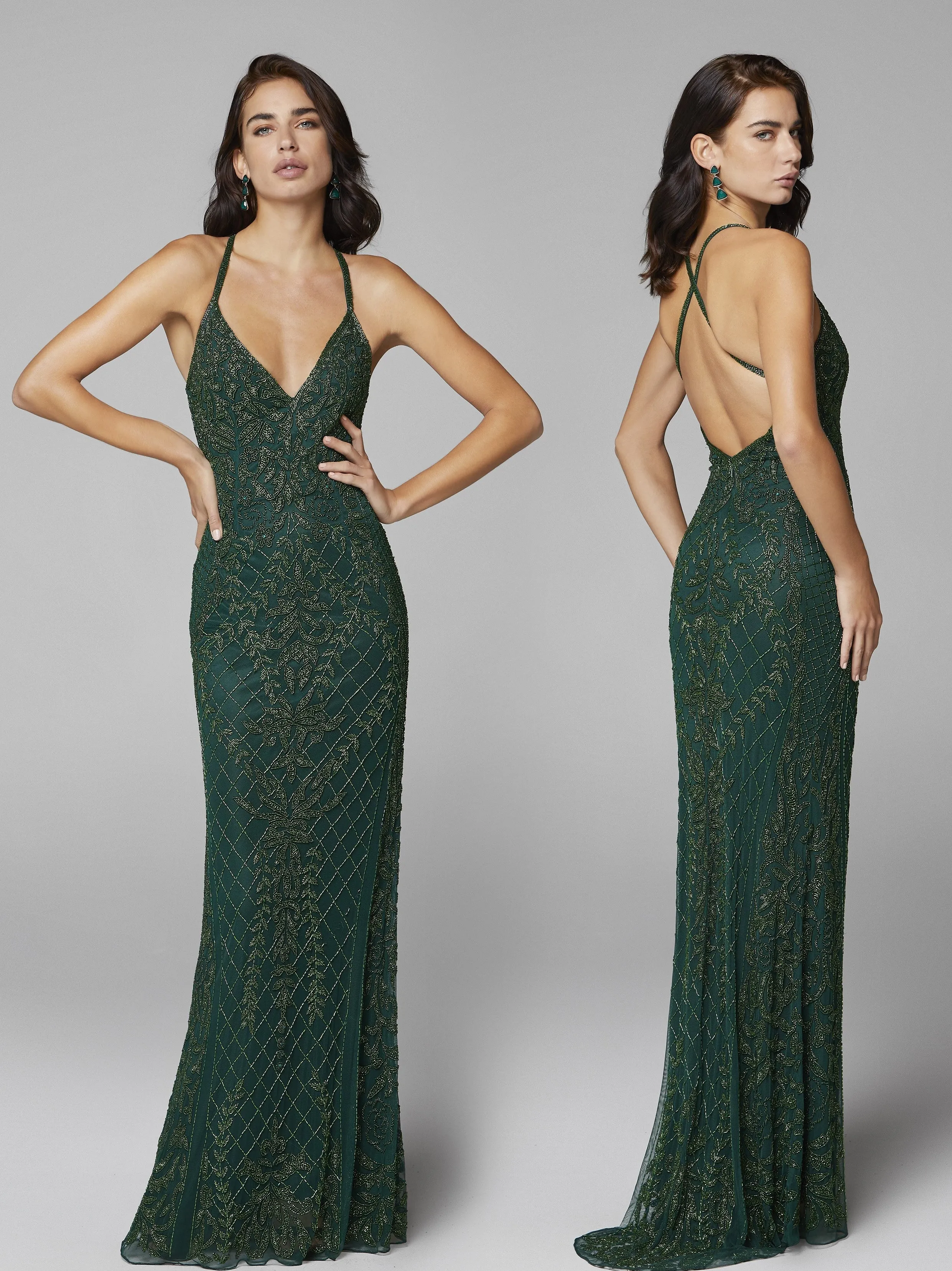 Primavera Couture 3428 Size 22 Yellow Embellished beaded v neckline prom dress Evening Gown