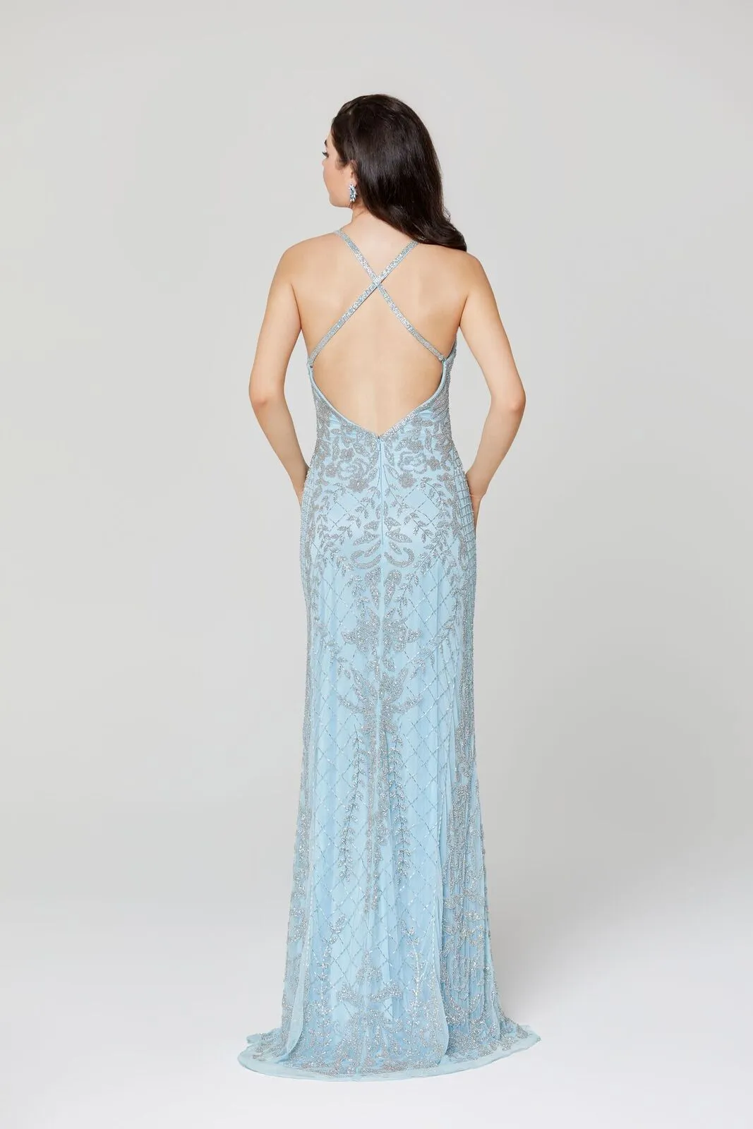 Primavera Couture 3428 Size 22 Yellow Embellished beaded v neckline prom dress Evening Gown
