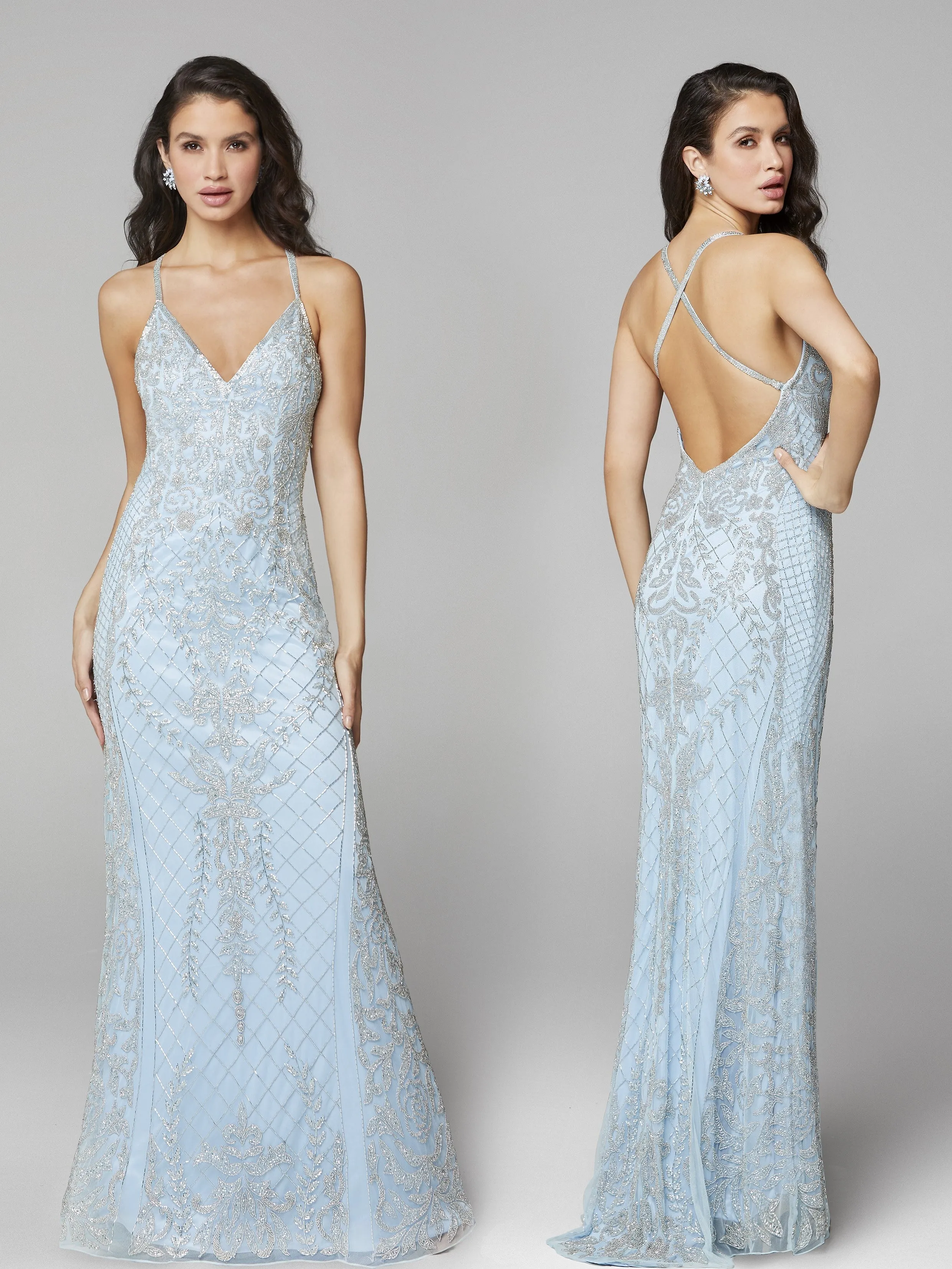 Primavera Couture 3428 Size 22 Yellow Embellished beaded v neckline prom dress Evening Gown