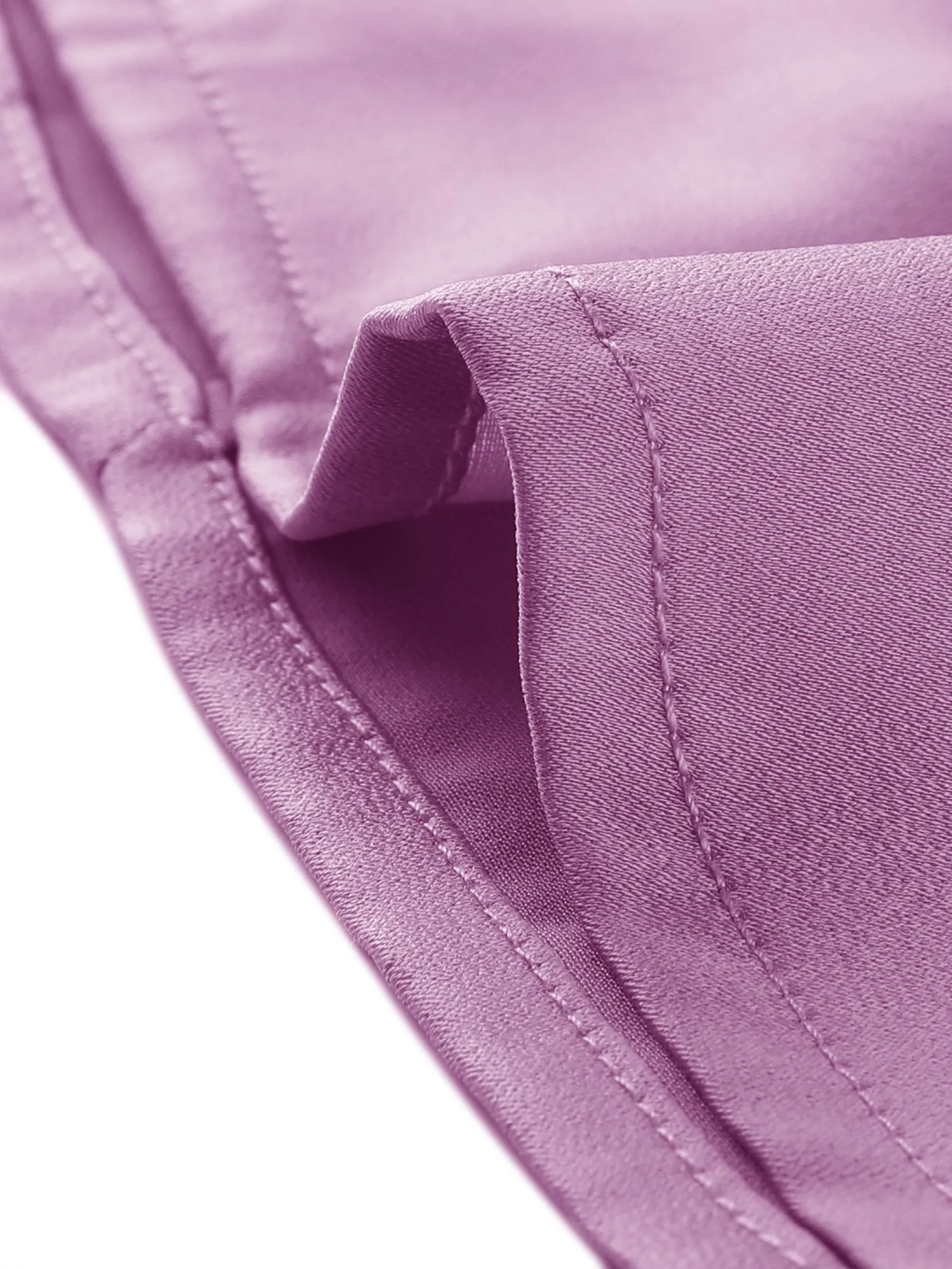 Ruffled Stand Collar Shirt Long Sleeve Button Elegant Satin Blouse
