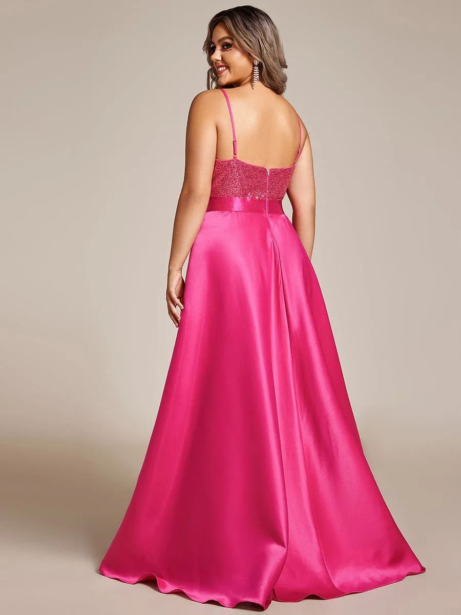 Sexy Backless Sparkly Prom Dresses for Women with Irregular Hem
