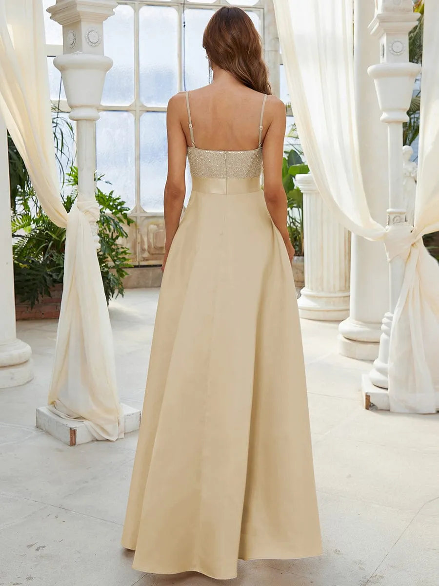 Sexy Backless Sparkly Prom Dresses for Women with Irregular Hem