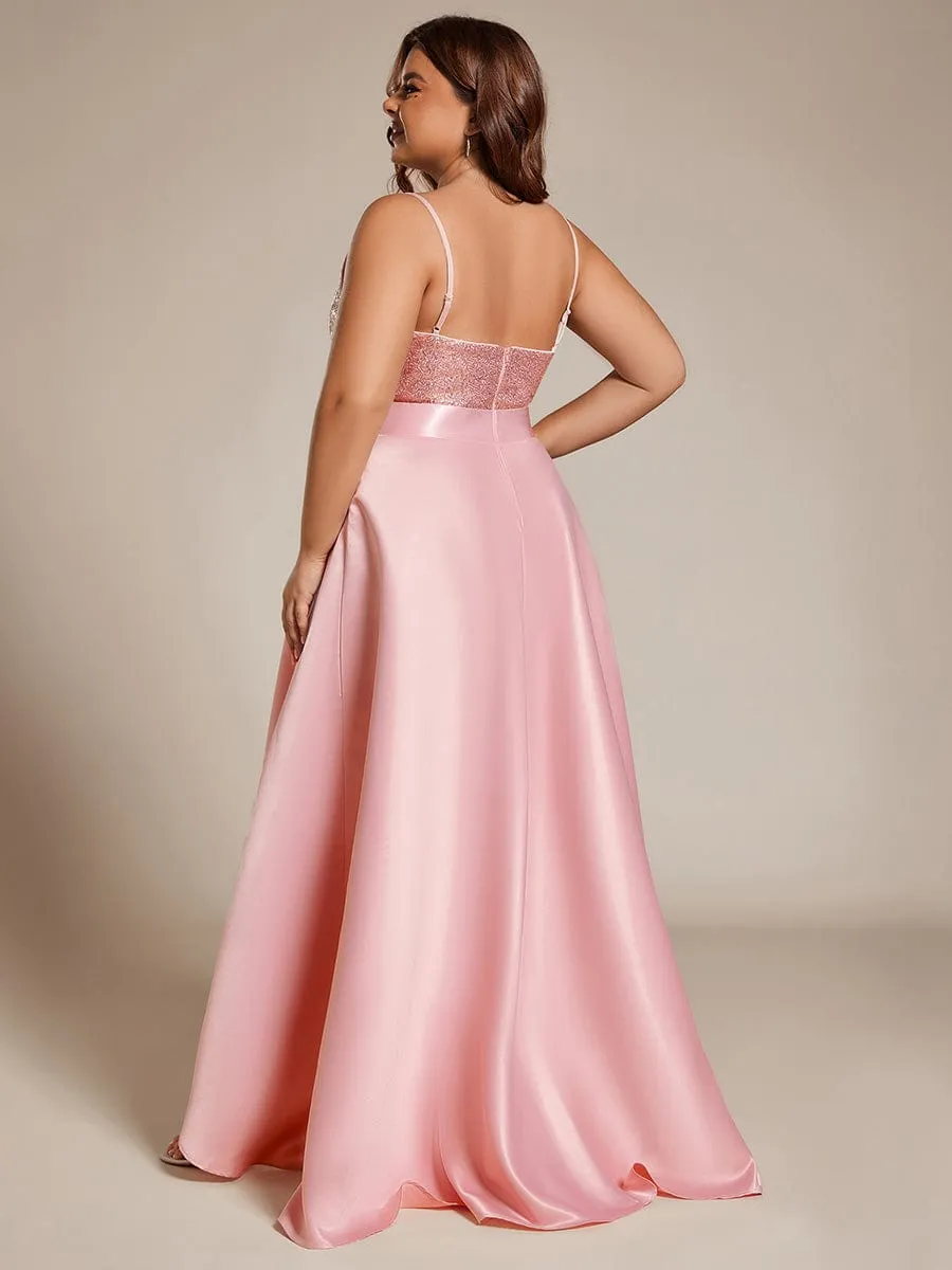 Sexy Backless Sparkly Prom Dresses for Women with Irregular Hem