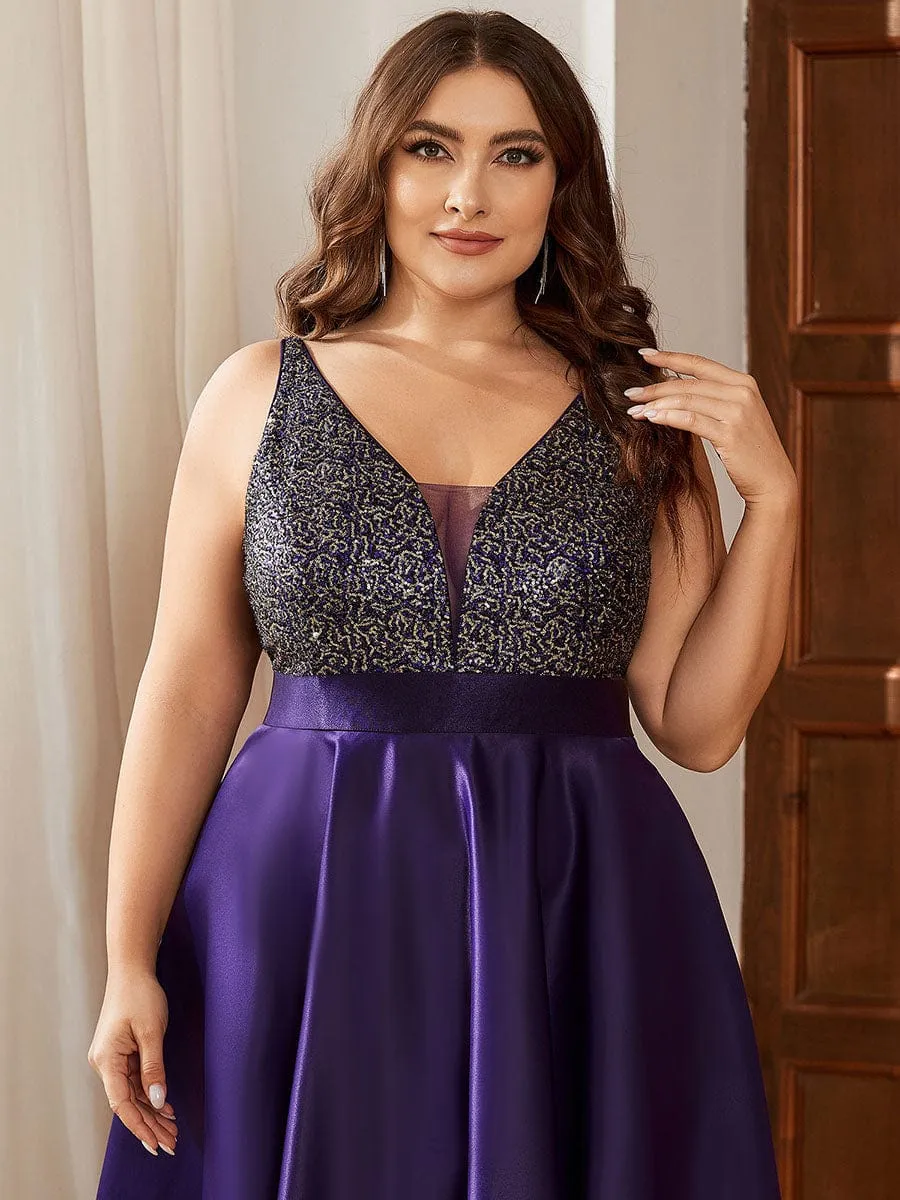 Sexy Backless Sparkly Prom Dresses for Women with Irregular Hem