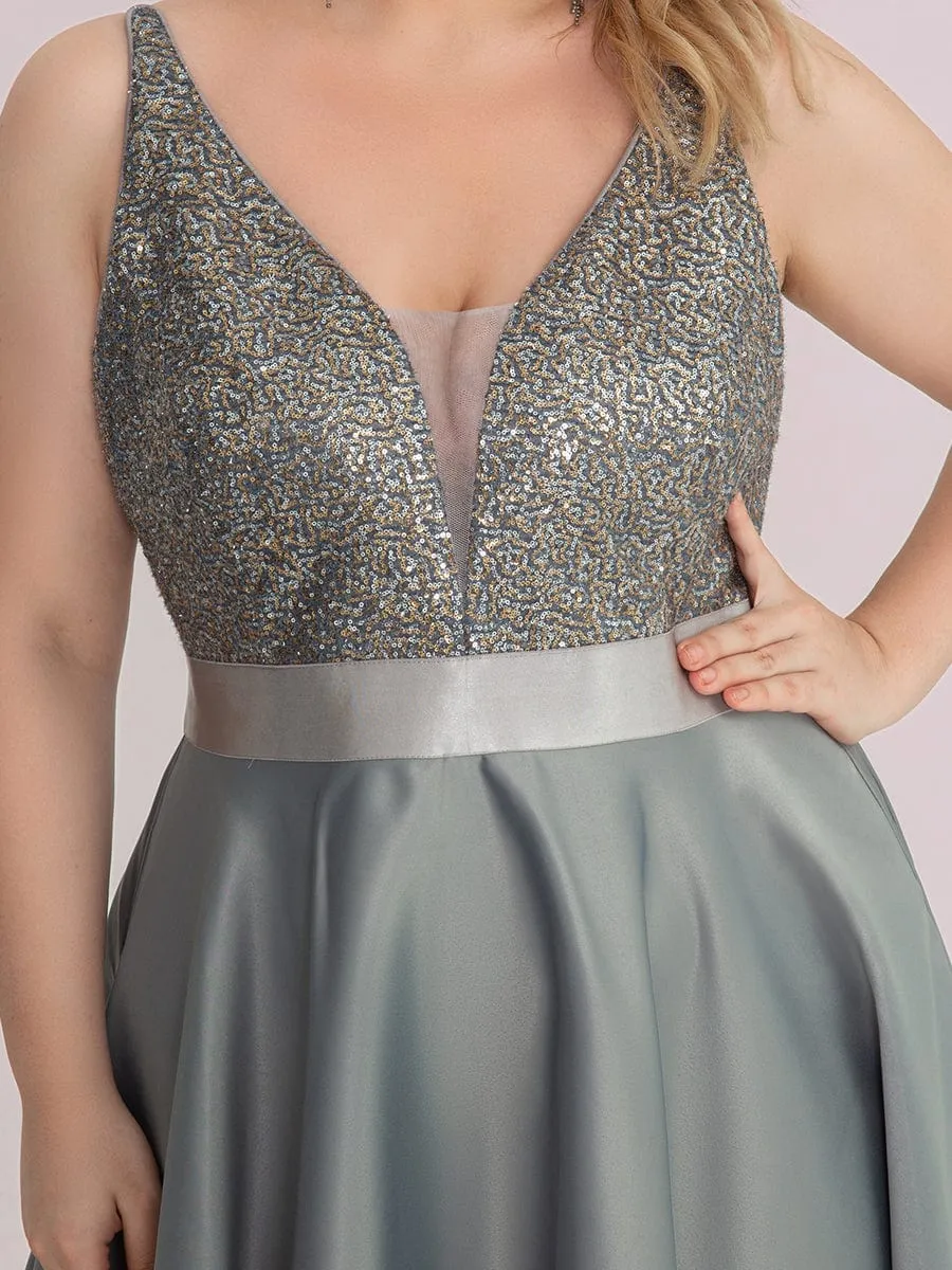 Sexy Backless Sparkly Prom Dresses for Women with Irregular Hem