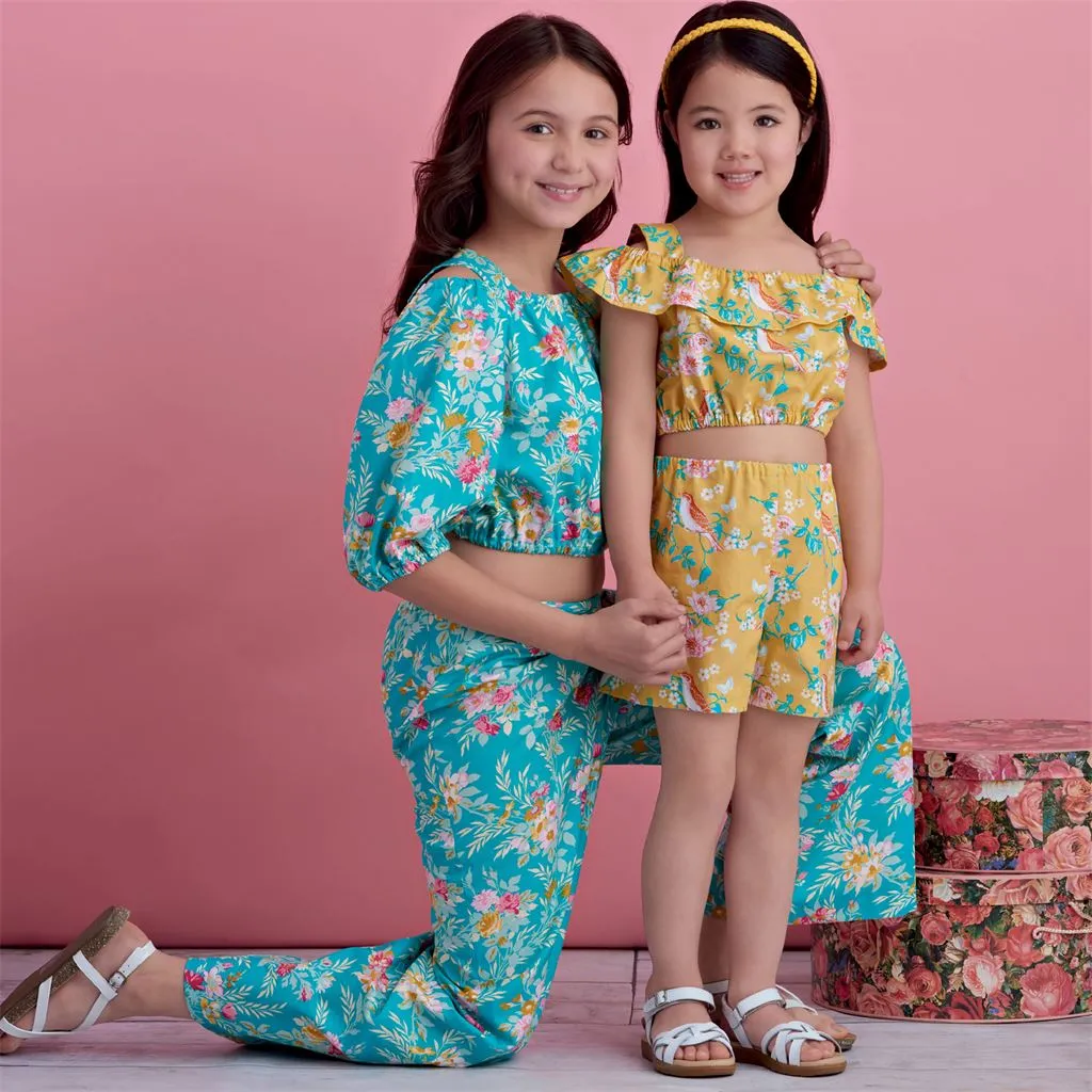 Simplicity Sewing Pattern S8936 Children's and Girl's Tops, Pants and Shorts