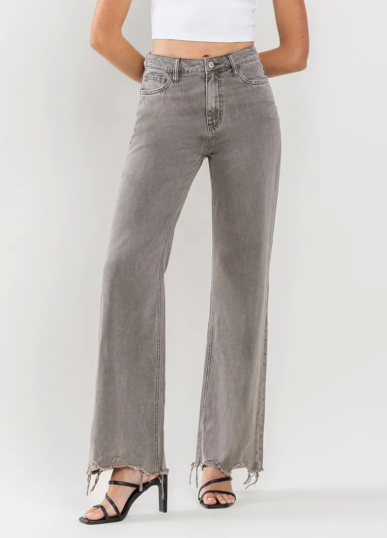 Vervet - 90's Vintage Super High Rise Flare Jeans  - Smokey Olive