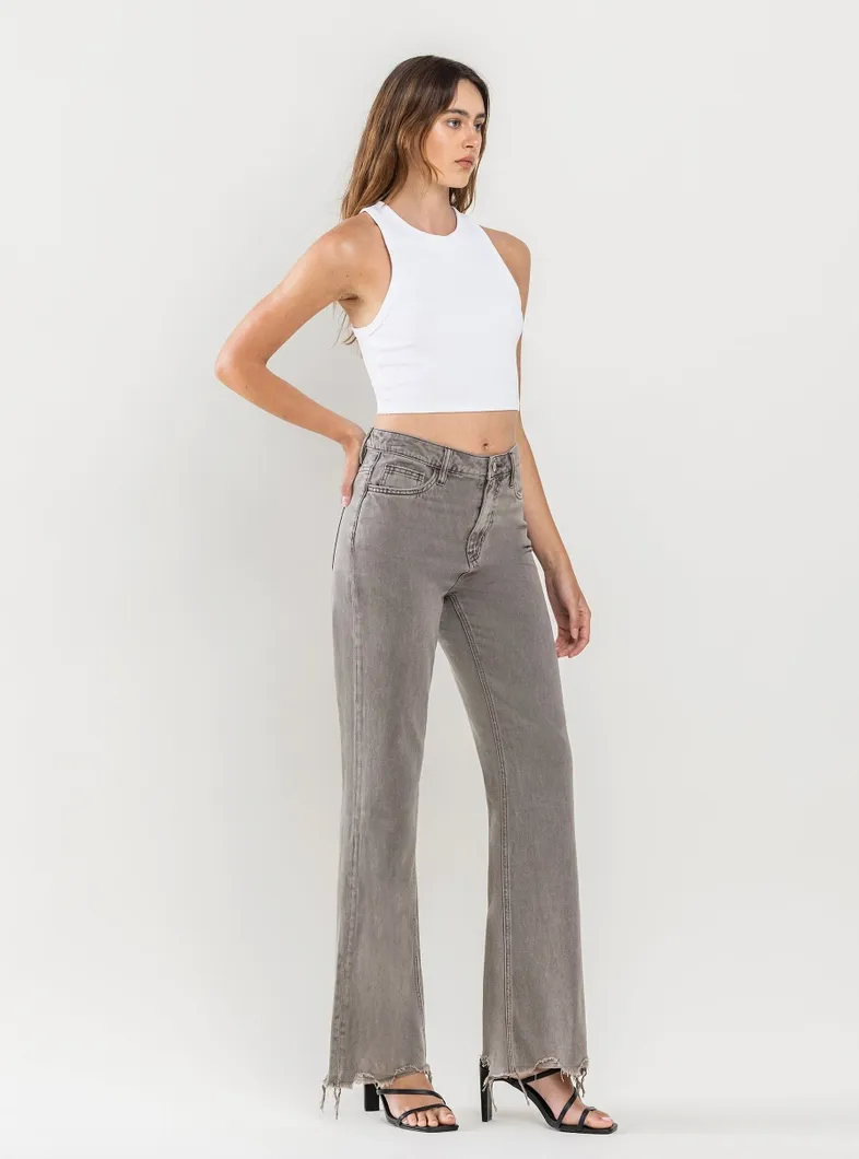 Vervet - 90's Vintage Super High Rise Flare Jeans  - Smokey Olive